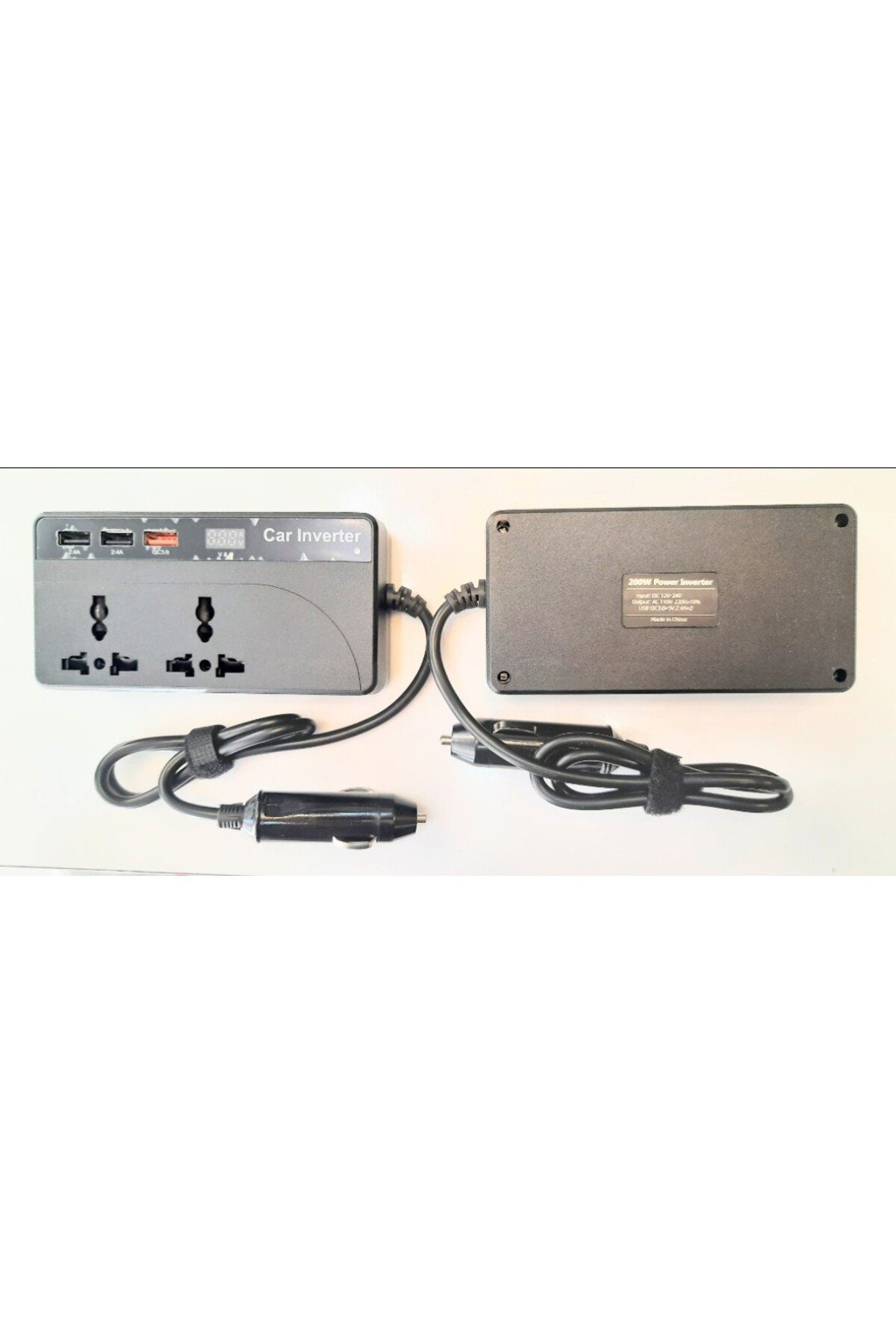 CZ01/12V-24V 12-24 VOLT 200 WATT 3 USB GİRİŞLİ ARAÇ POWER INVERTE