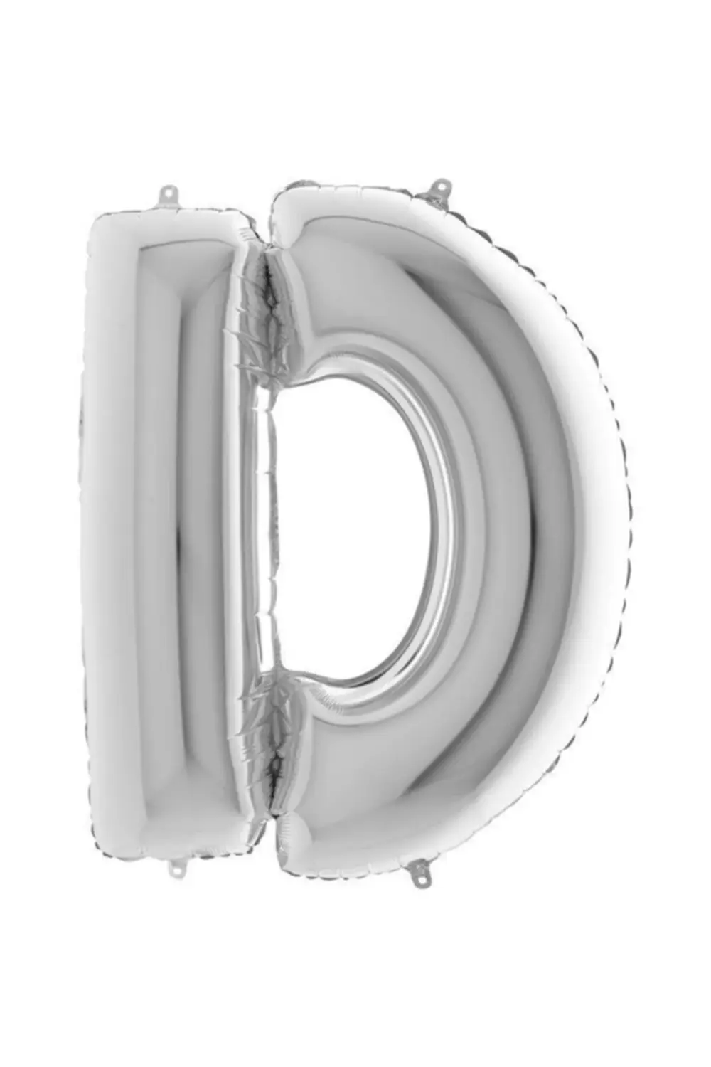 D Harf Gümüş Folyo Balon 102cm