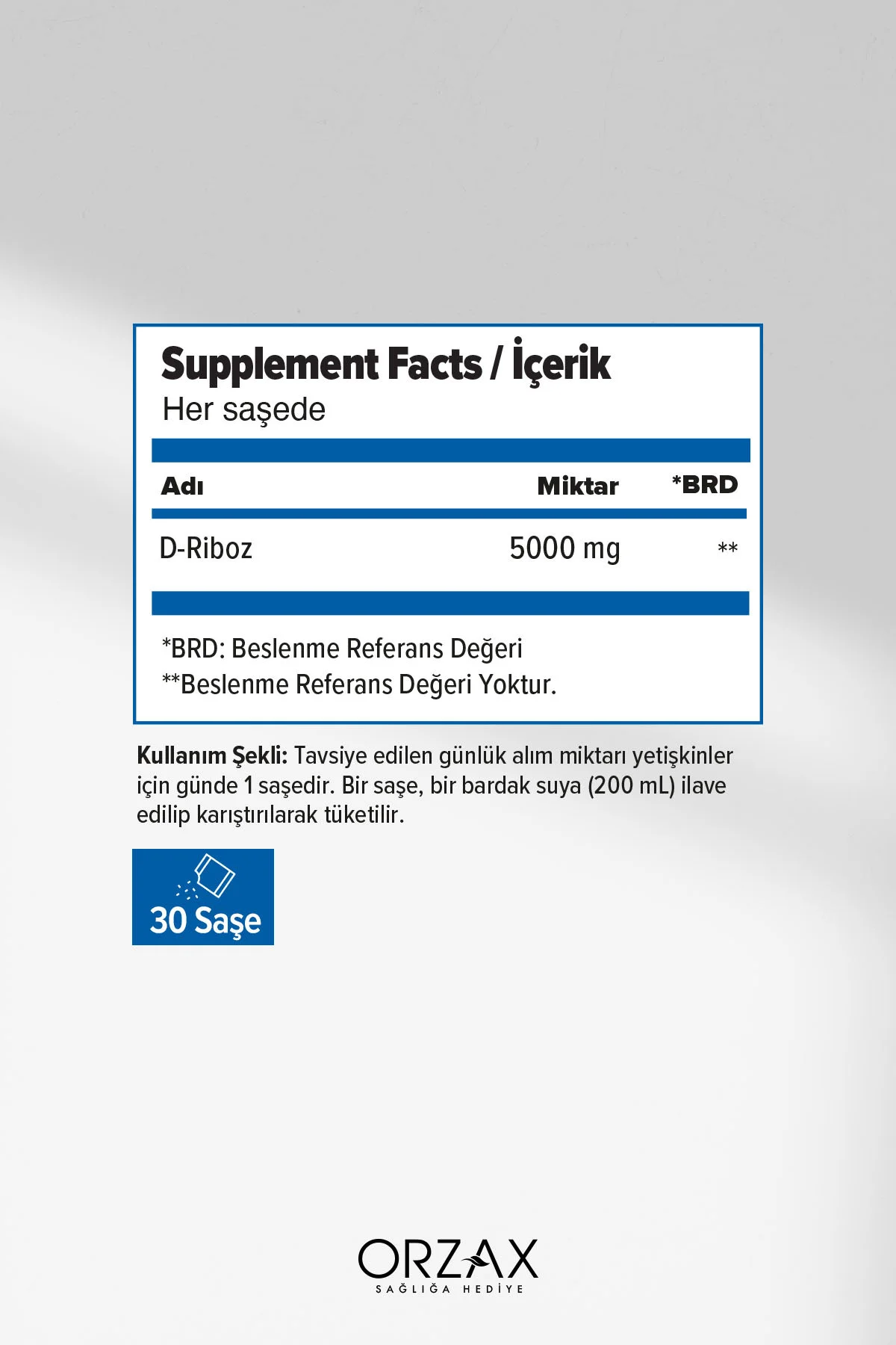 D-Riboz 5000 mg 30 Saşe