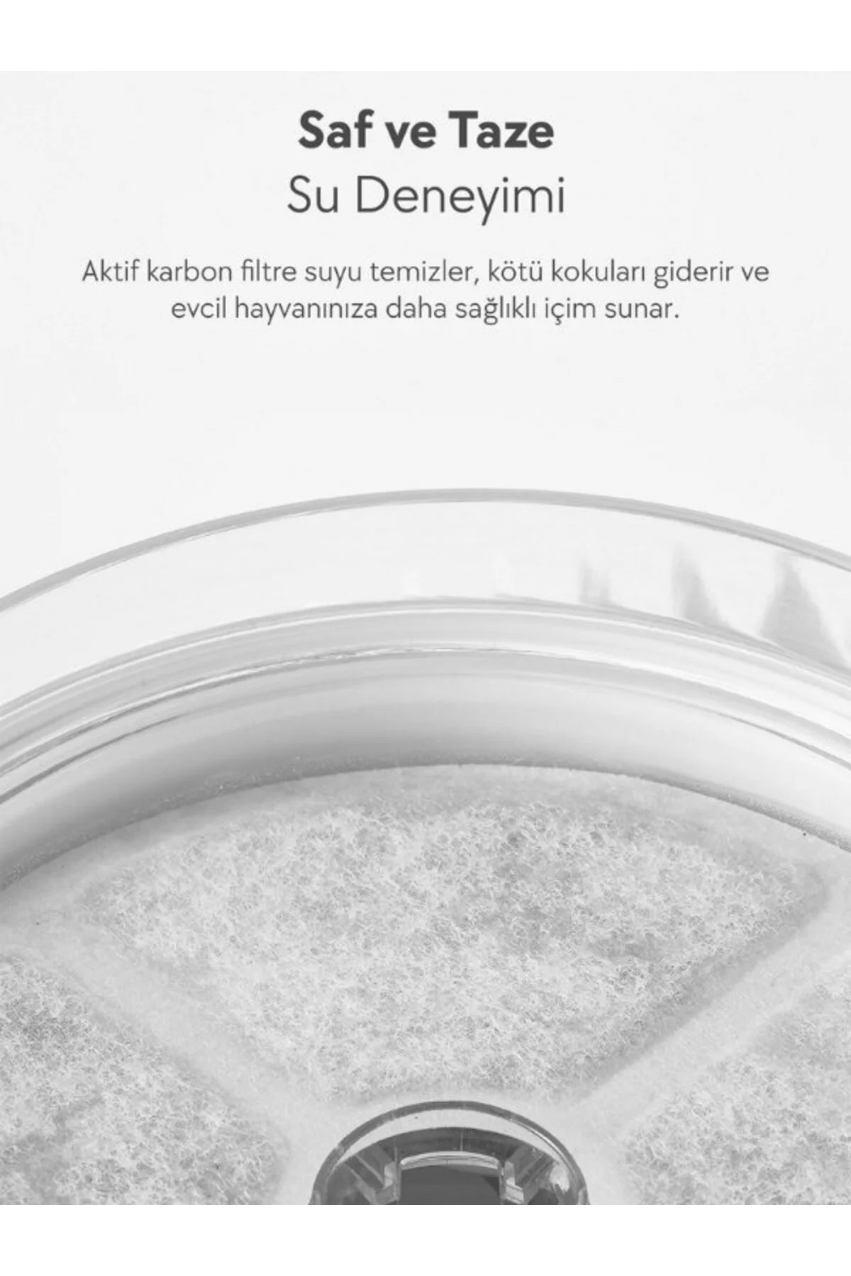 D09 Akıllı Otomatik Su Pınarı 2.2 L Beyaz - Evcil Dostlar İçin Ta