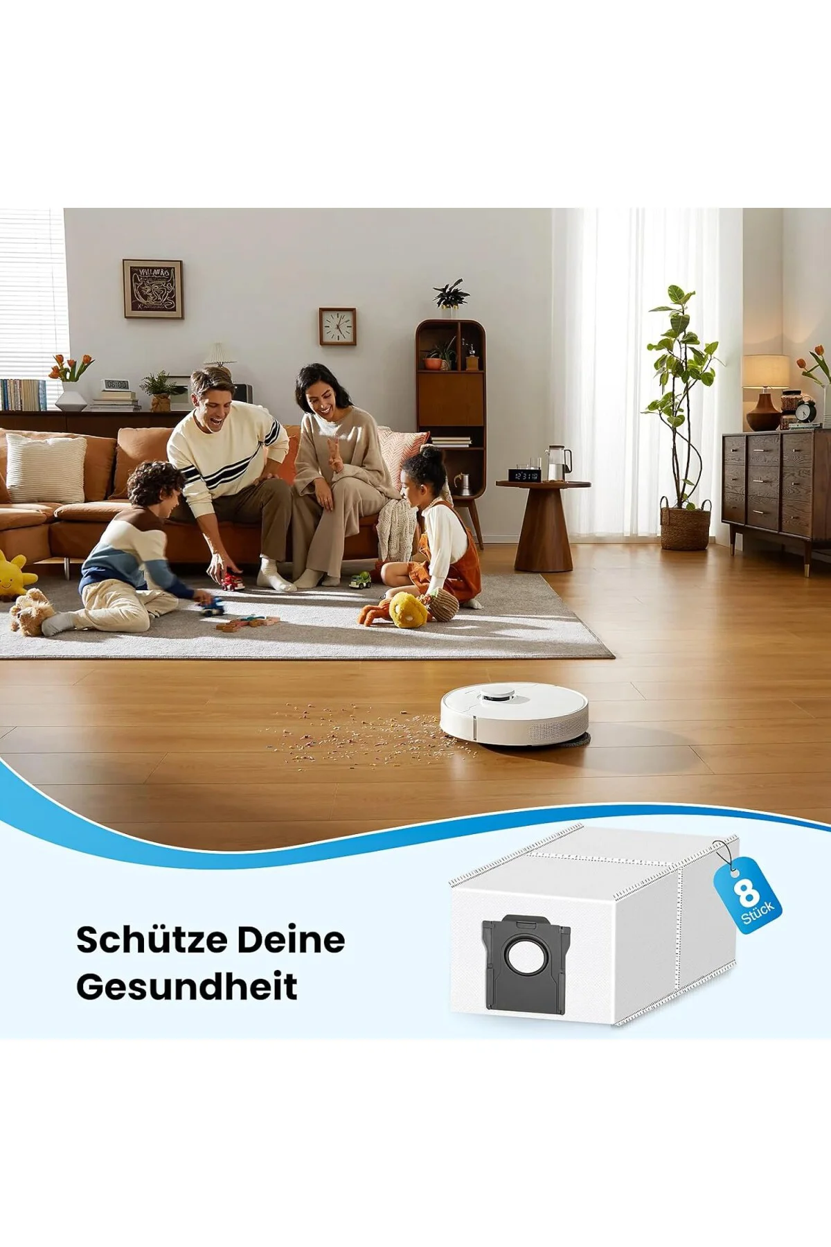 D10 Plus Gen 2 / L10s Plus Robot Süpürge için 8 Adet Toz Torbası,
