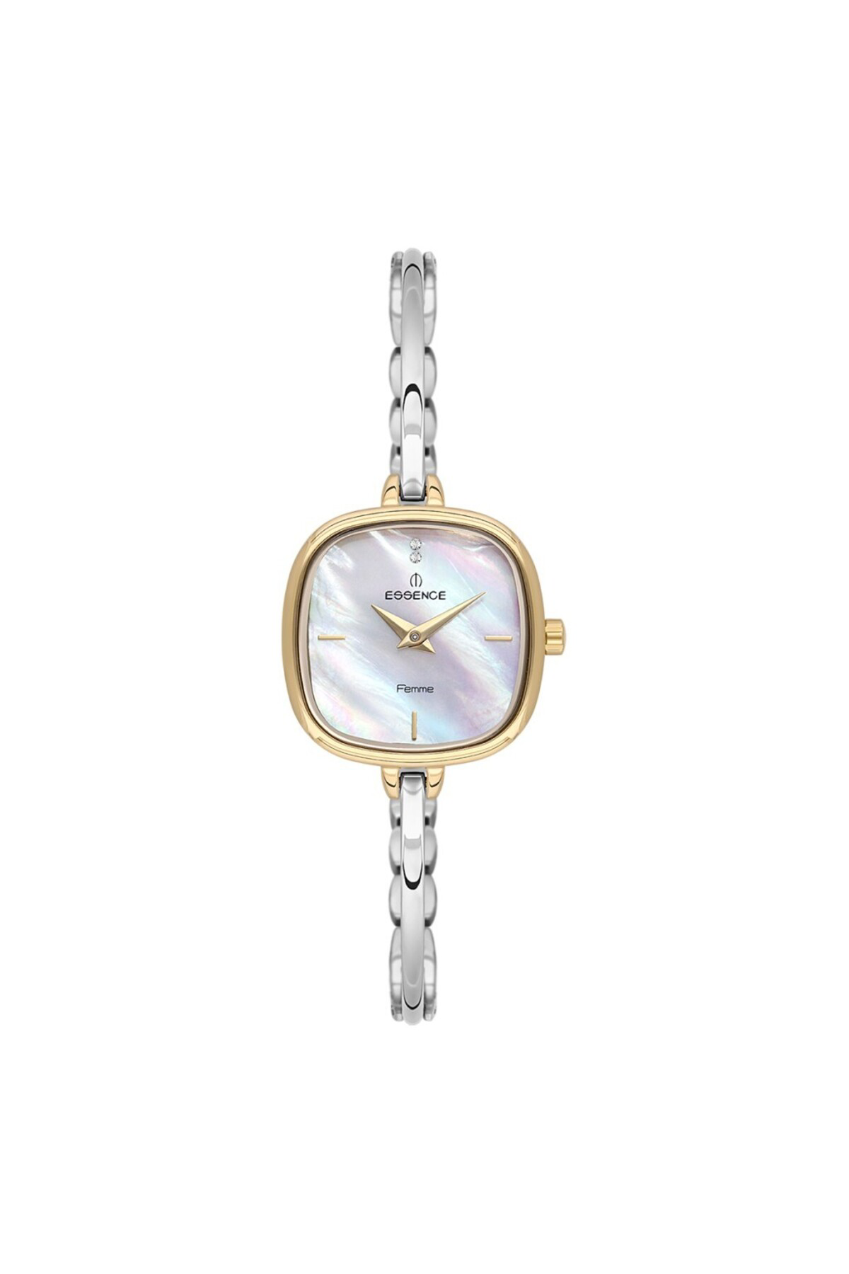 D1222.220 ALTIN KAPLAMA KARE KADIN KOL SAATİ