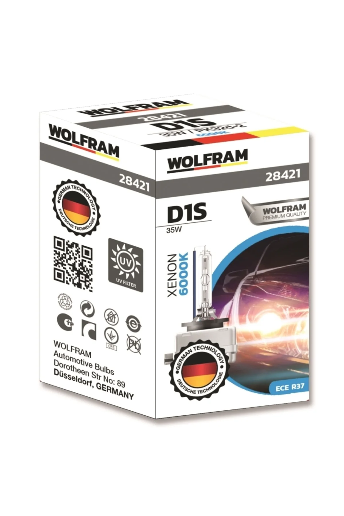 D1s 6000k Xenon Ampul Beyaz Işık 35w Made In Germany (1 Adet)