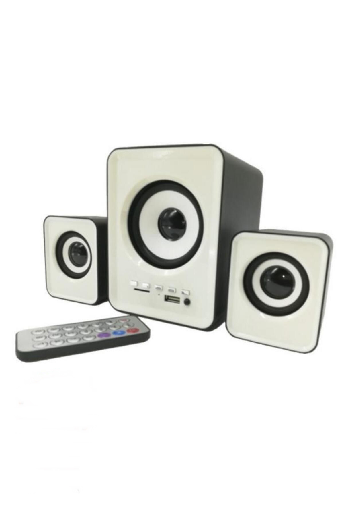 Torima D23 Beyaz Bluetooth Hoparlör - 3.5Mm Kablolu Bilgisayar Hoparlörü