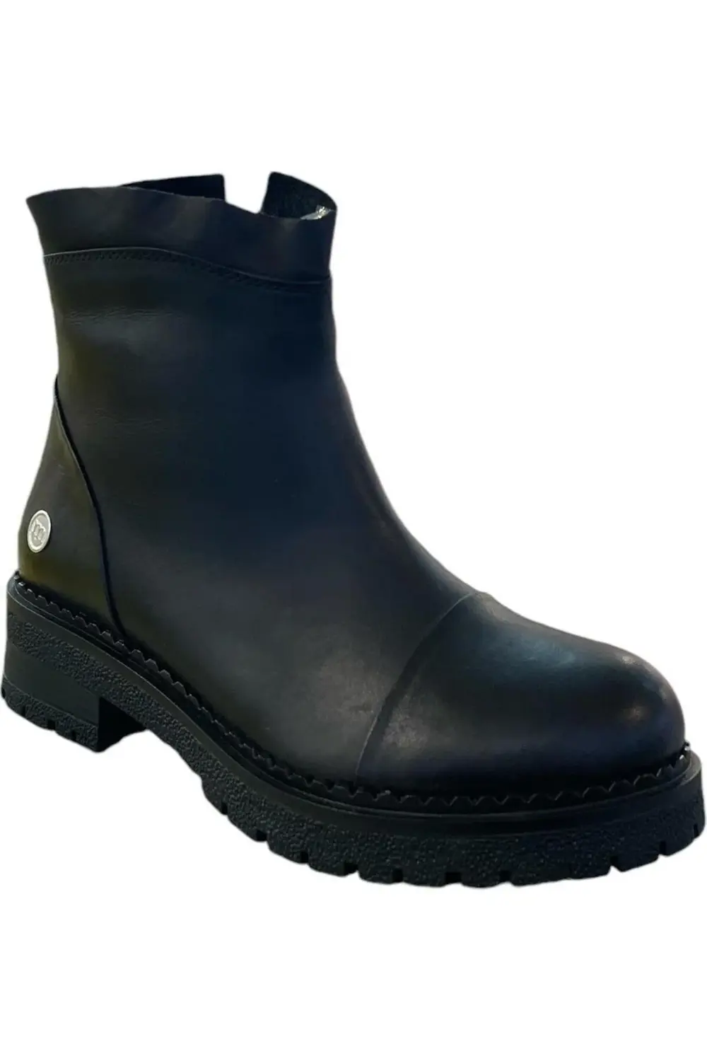 D24KB-1400-LX Kadın Casual Topuklu Deri Bot (Kış 24)