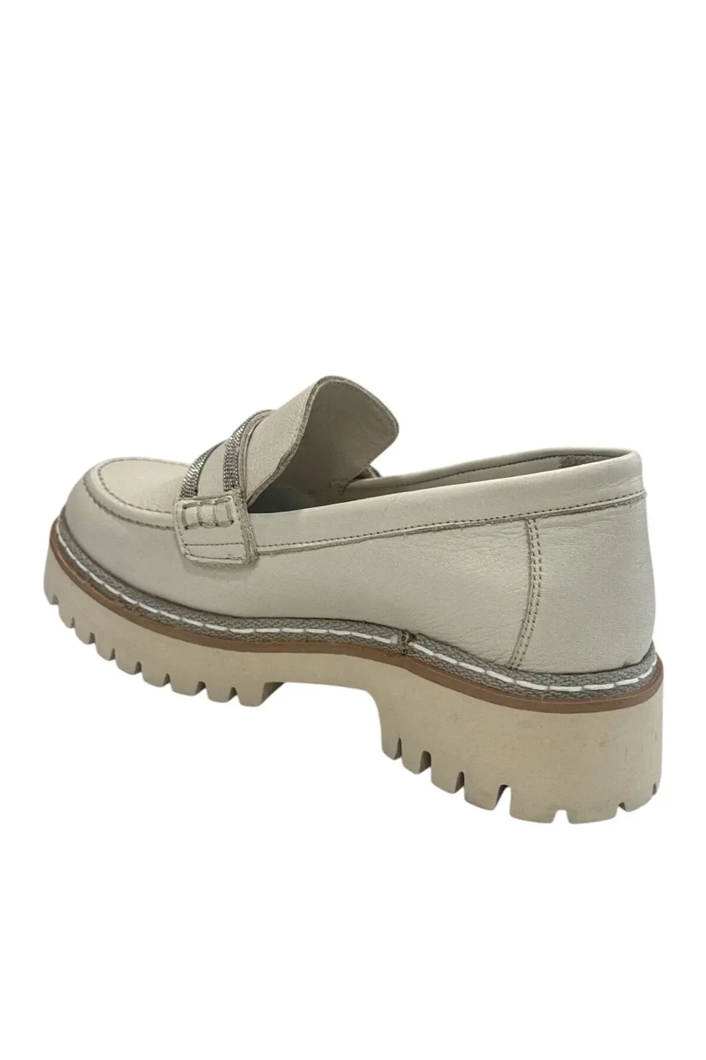 D25YA-3705 Kadın Casual Deri Loafer Ayakkabı