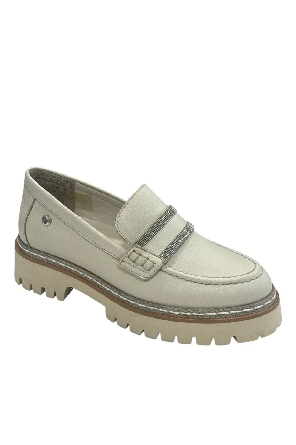 D25YA-3705 Kadın Casual Deri Loafer Ayakkabı