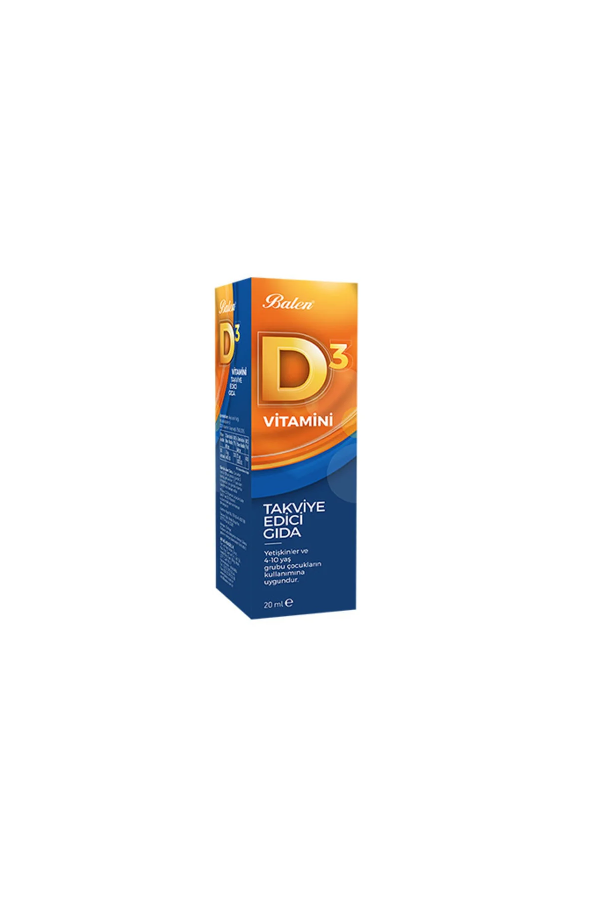 D3 Vitamini 20 ml Sıvı 1 Adet