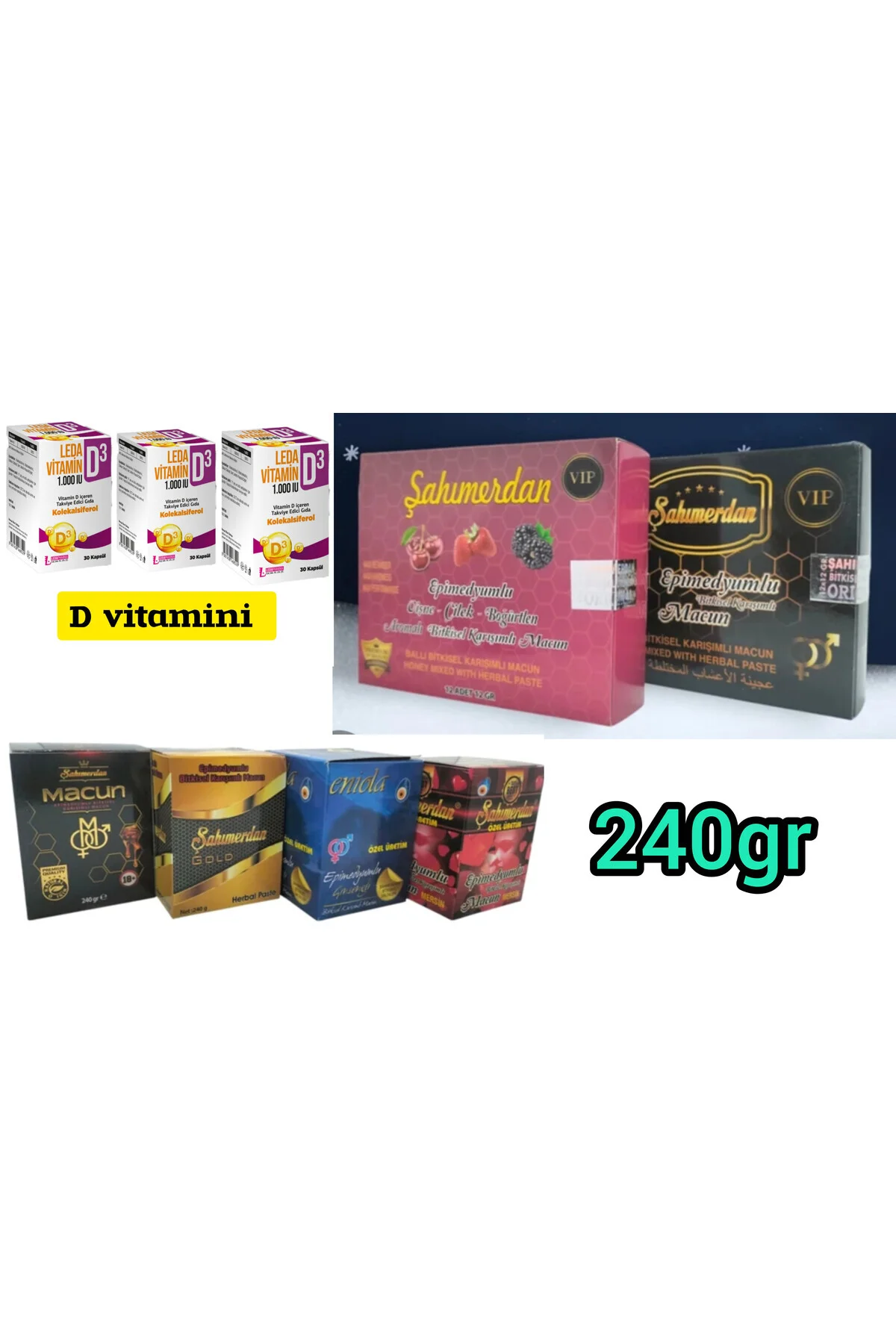D3 VİTAMİNİ 30KP & 240 GR MACUN BALLI