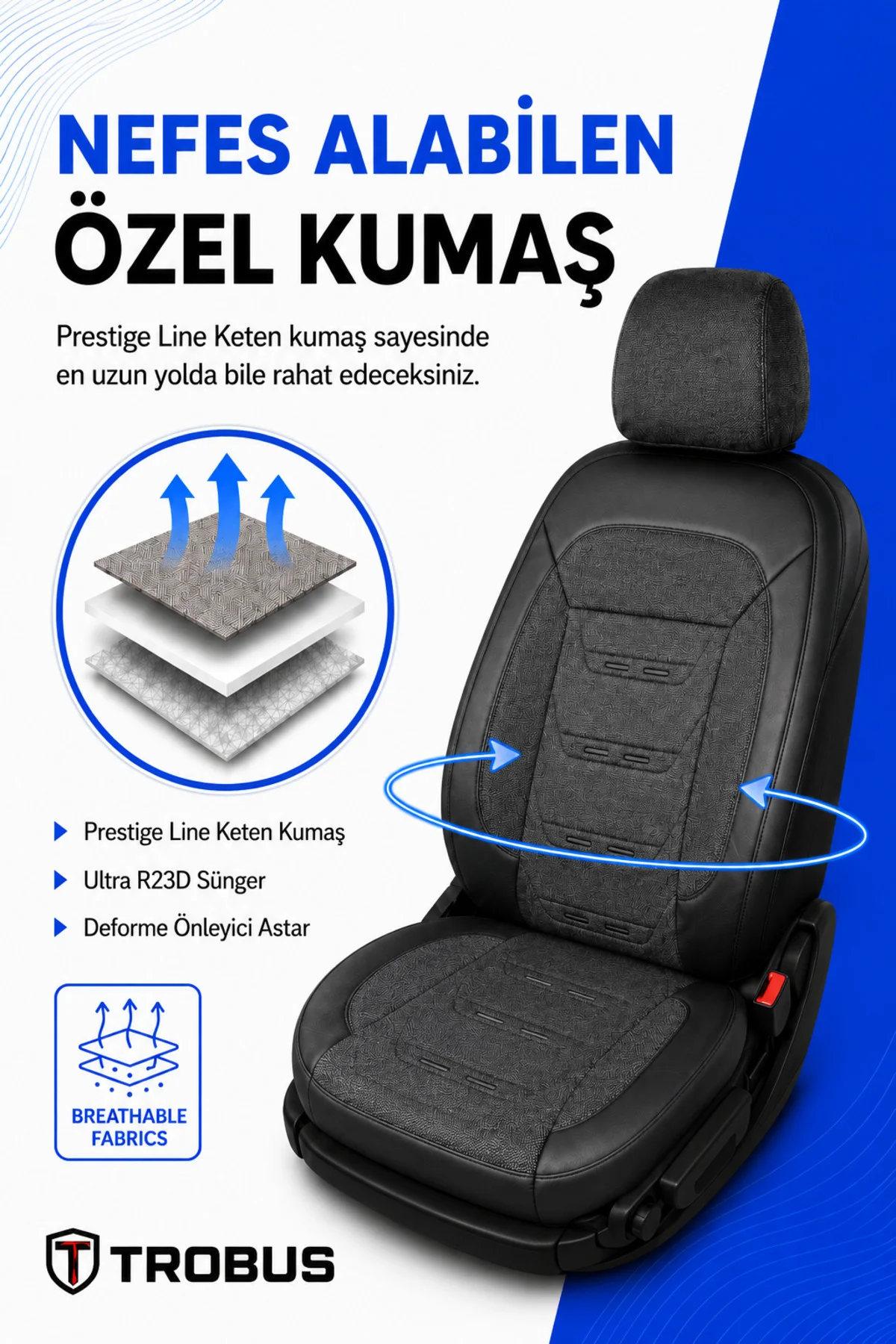 Dacia Dokker 2013-2015 Uyumlu Prestige Line Keten Serisi Oto Koltuk Kılıfı Siyah Fiyatı, Yorumları ve Özellikleri