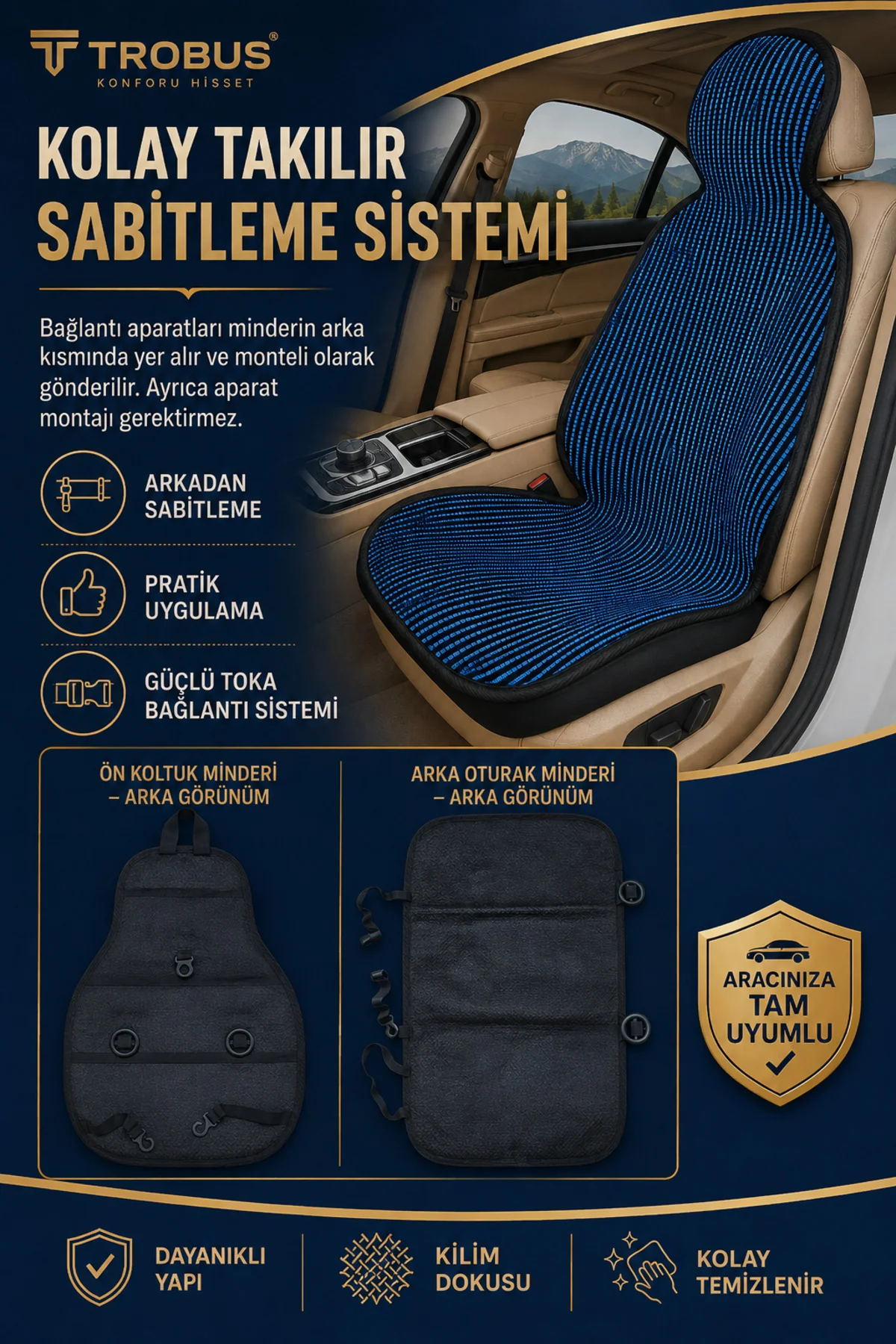 Dacia Dokker 2016-2021 Üniversal Örme 3 Parça Minder Terletmez Kaymaz Taban Siyah Mavi Dacia Dokker 2016-2021 Üniversal Örme 3 Parça Minder Terletmez Kaymaz Taban Siyah Mavi - Görsel 4