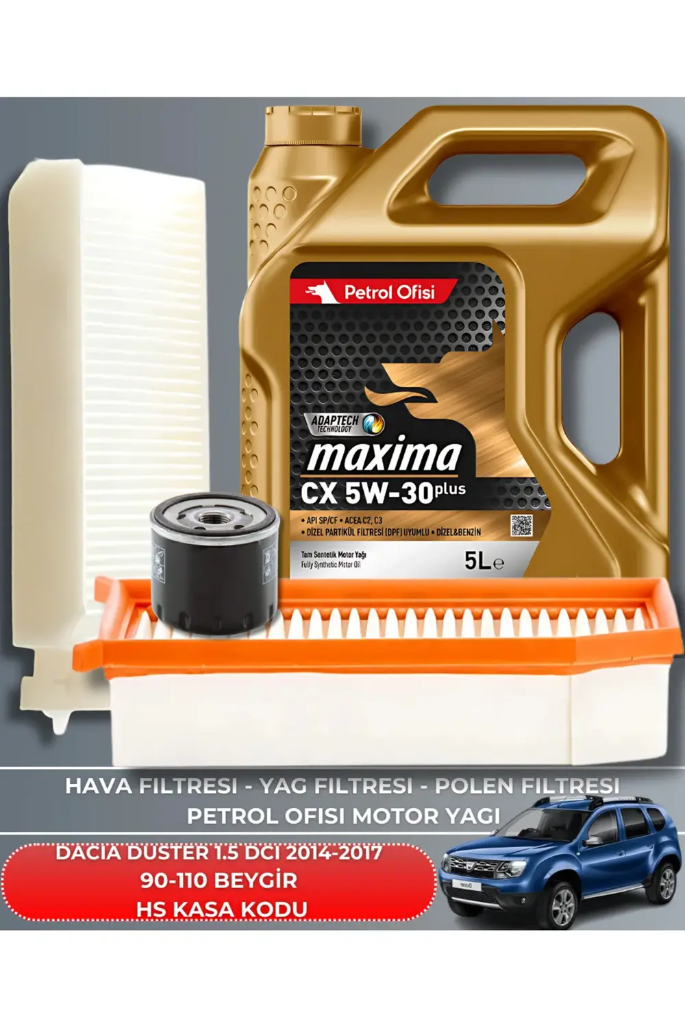 DACIA DUSTER 1.5 DCI 2014-2015-2016-2017 90-110 BEYGİR FİLTRE - Y