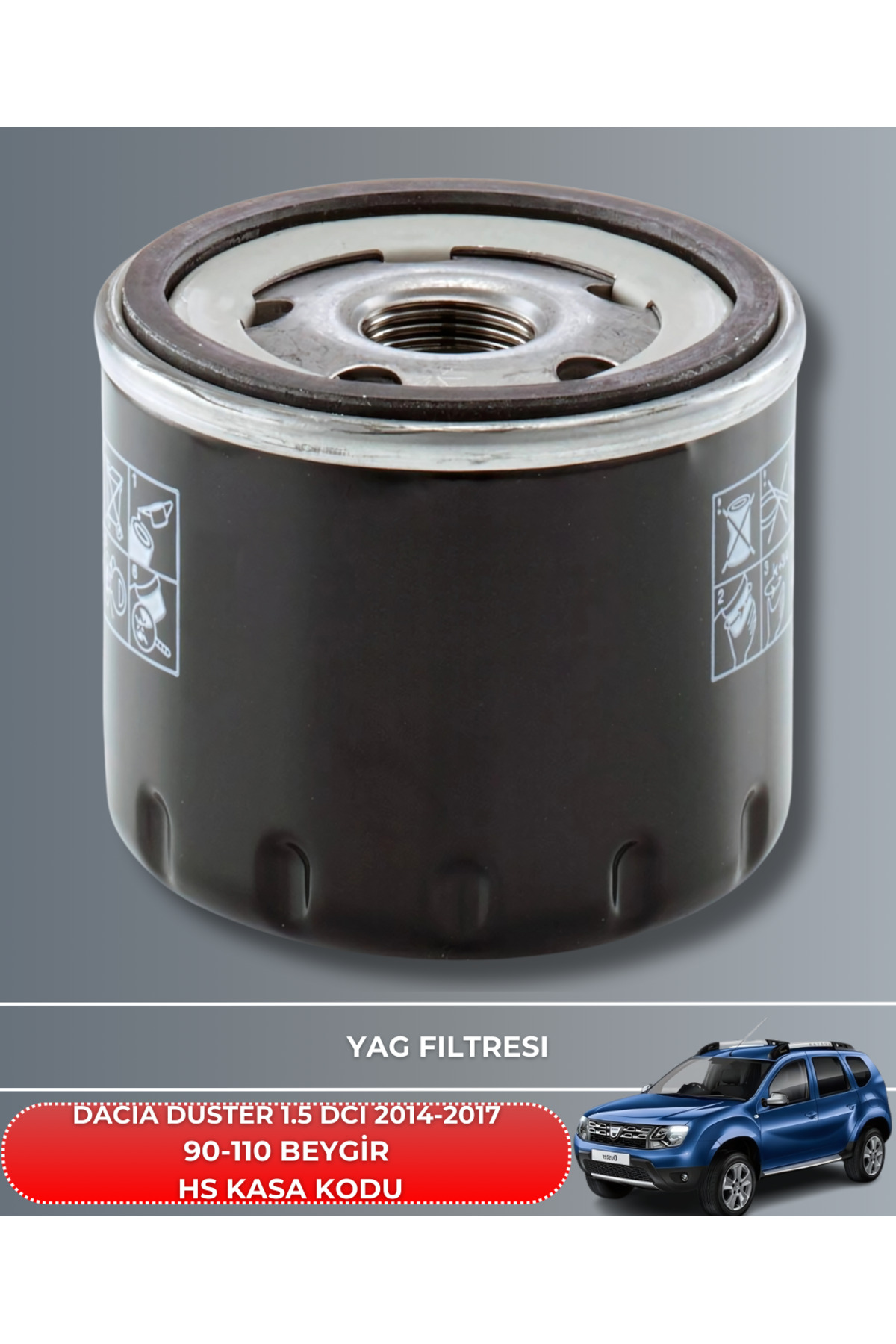 DACIA DUSTER 1.5 DCI 2014-2015-2016-2017 90-110 BEYGİR FİLTRE - Y