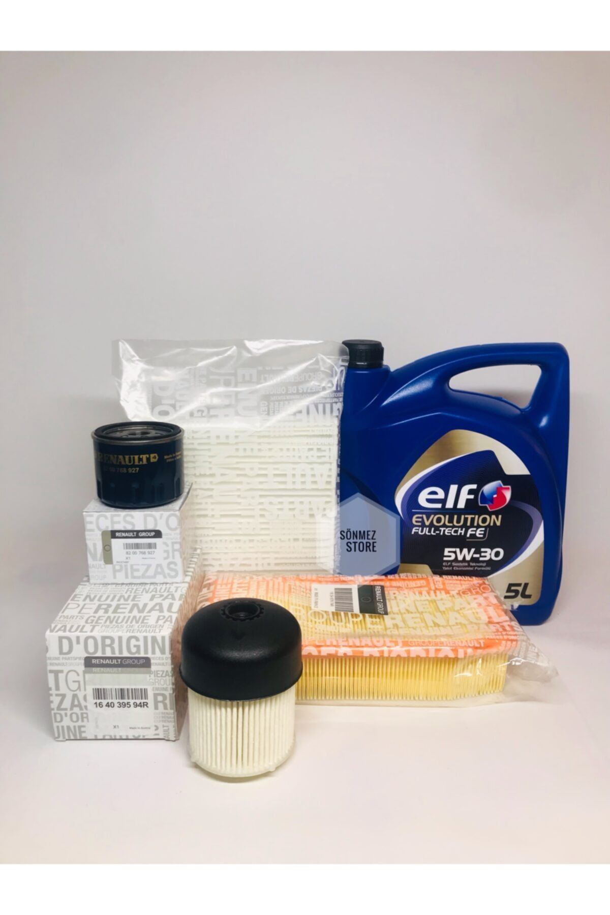 Elf Dacia Duster 1.5 Dci 115 Hp Filtre Bakım Seti 2017-2020+ 5W30 Mot