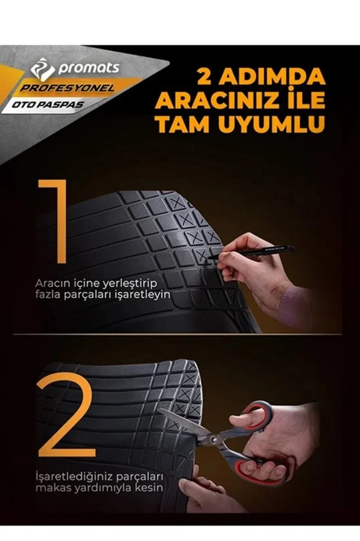 Dacia Duster 2 WD (4x4) 2021 3,5 Cm Derin Havuzlu 4D Siyah Oto Paspas-
