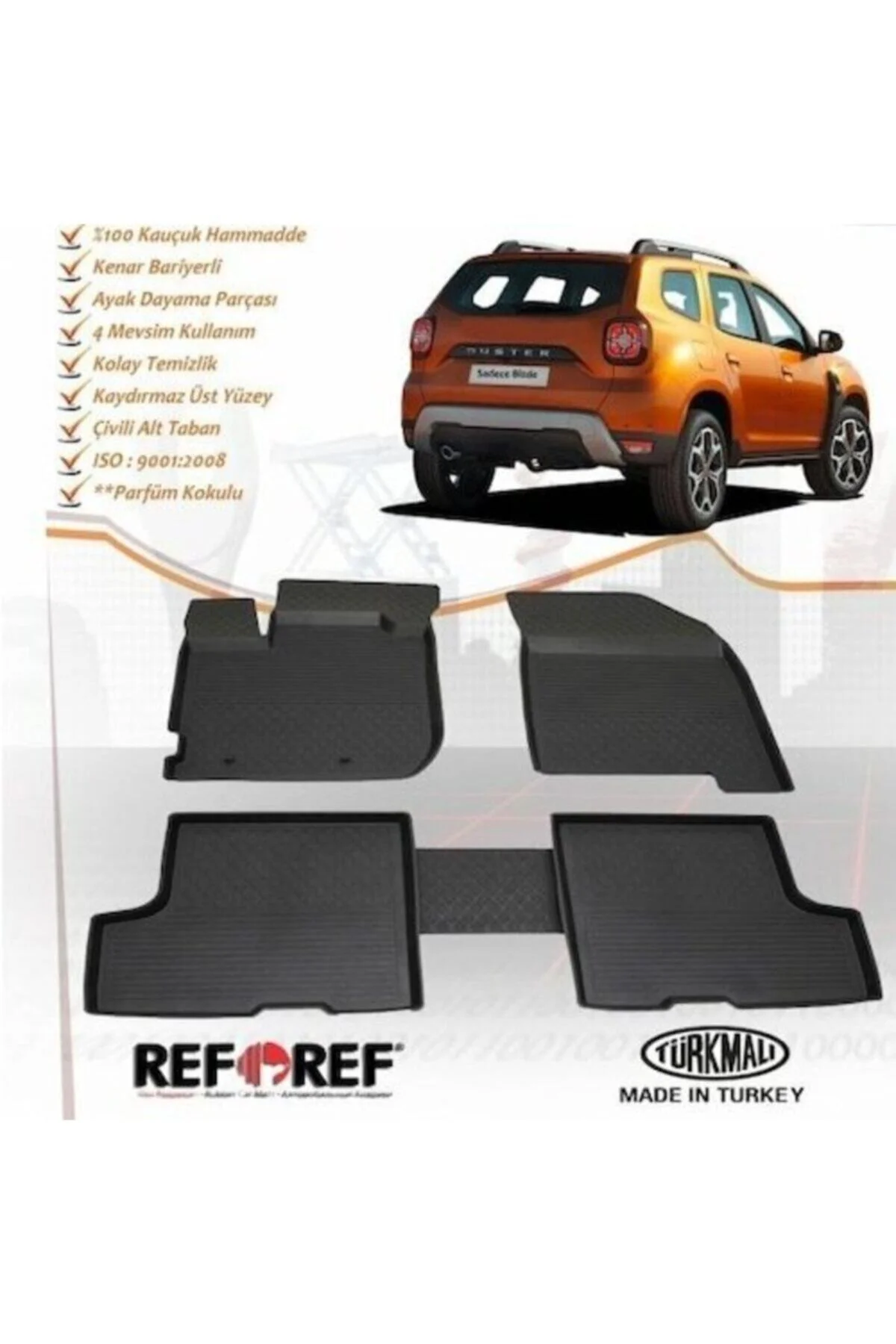 Dacia Duster 2010-2017 Model 4d Siyah Refref Oto Paspas