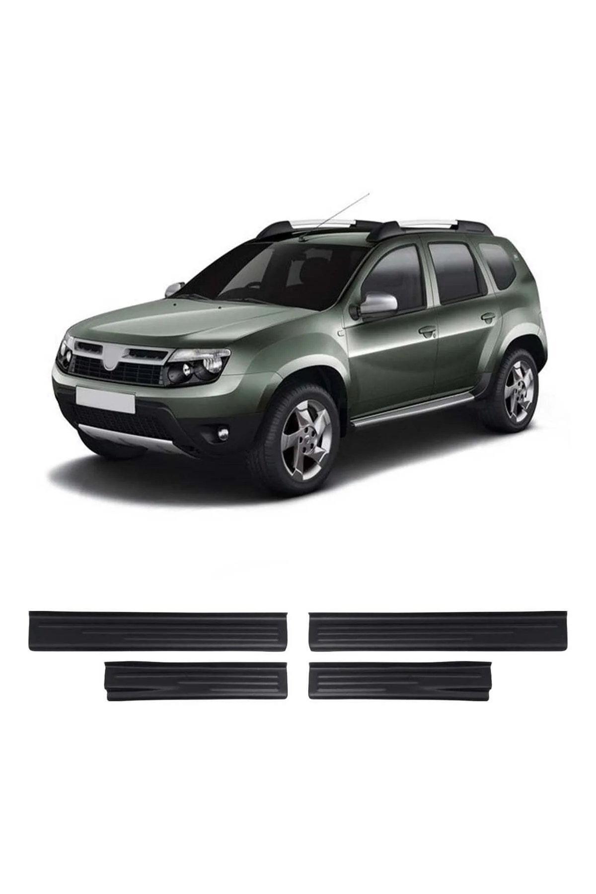 Dacia Duster 2010-2017 Uyumlu Kapı Eşiği Koruma ABS 4 Parça Mat Siyah - Görsel 2