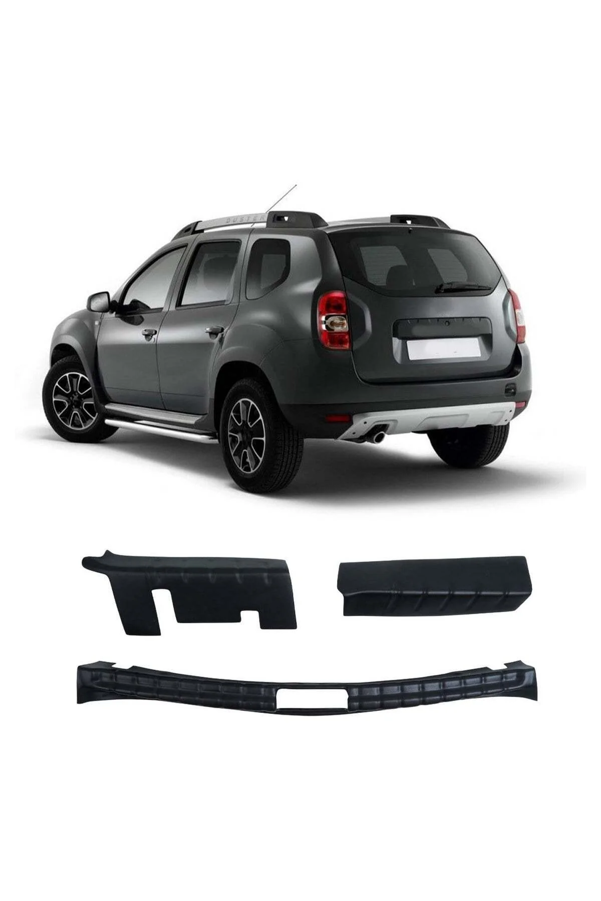 Dacia Duster 2010-2017 Uyumlu Bagaj İç Eşik Koruma 3 Parça ABS Mat Siyah Dacia Duster 2010-2017 Uyumlu Bagaj İç Eşik Koruma 3 Parça ABS Mat Siyah