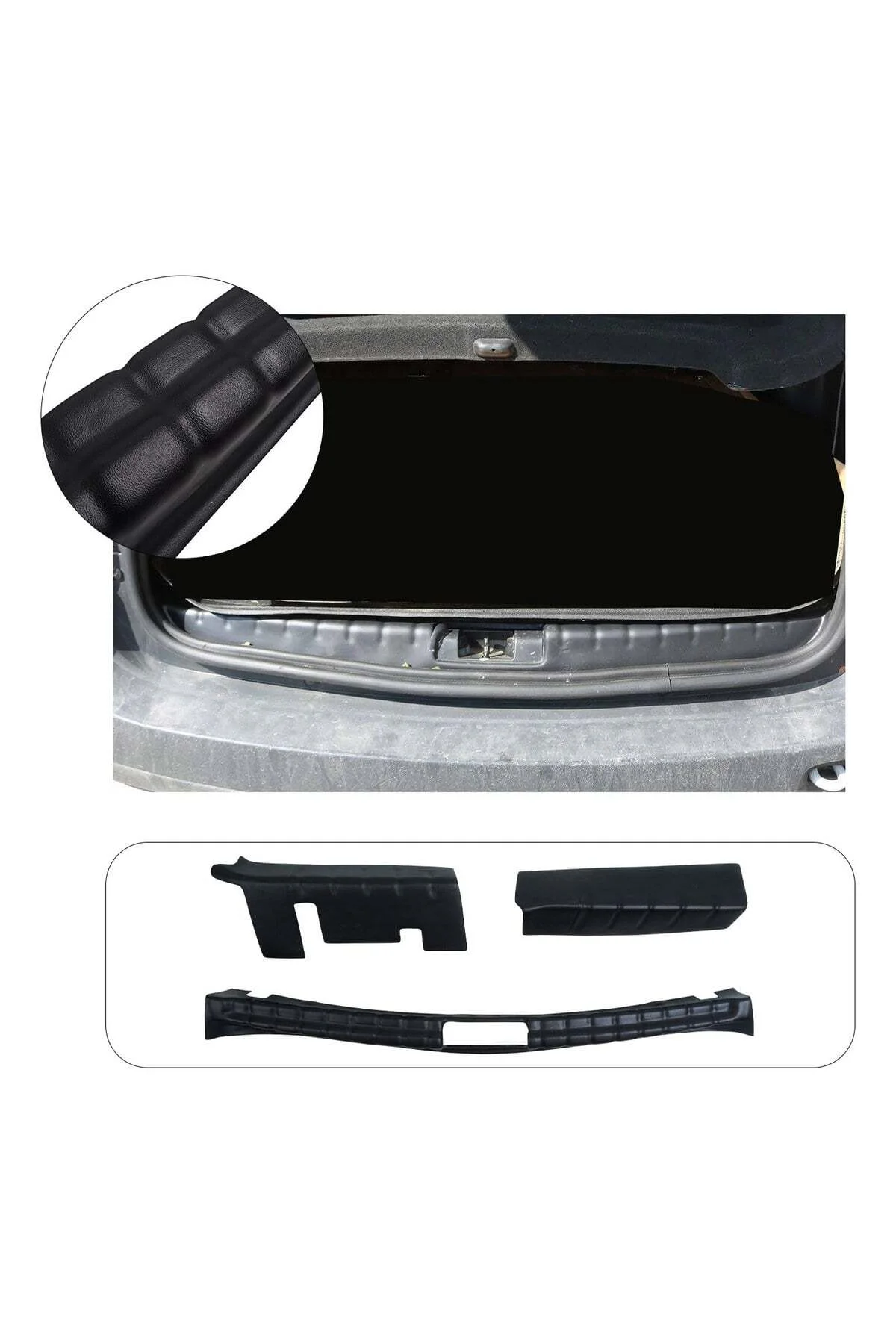 Dacia Duster 2010-2017 Uyumlu Bagaj İç Eşik Koruma 3 Parça ABS Mat Siyah Dacia Duster 2010-2017 Uyumlu Bagaj İç Eşik Koruma 3 Parça ABS Mat Siyah - Görsel 2