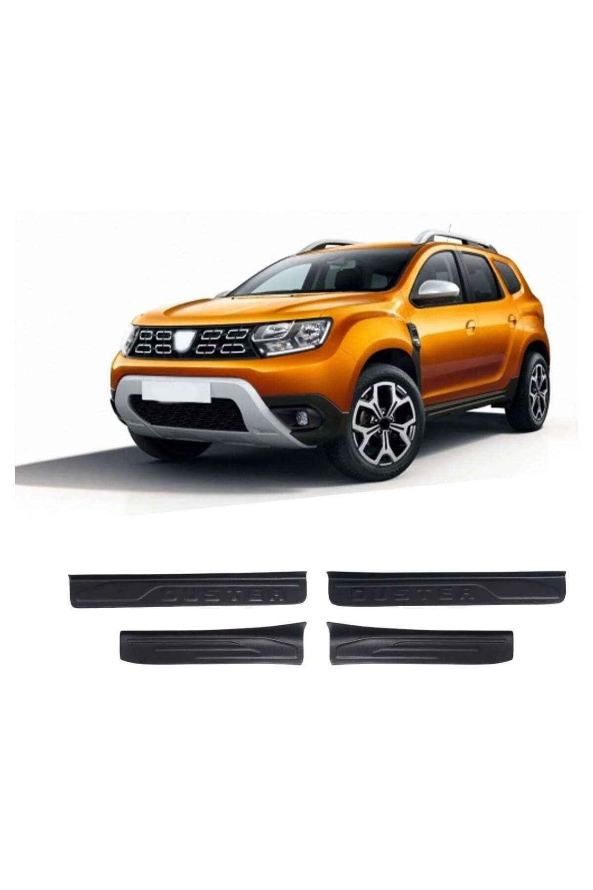Dacia Duster 2018-2024 Uyumlu Kapı Eşiği Koruma ABS 4 Parça Duster Yazılı Mat Siyah Dacia Duster 2018-2024 Uyumlu Kapı Eşiği Koruma ABS 4 Parça Duster Yazılı Mat Siyah