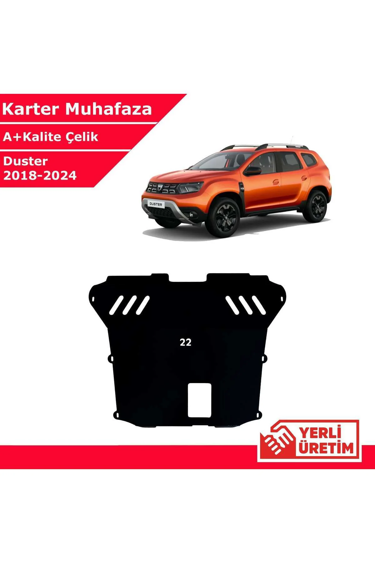 Dacia Duster 2018-2024 Çelik Karter Muhafaza Çelik Koruma Sacı A+ Dacia Duster 2018-2024 Çelik Karter Muhafaza Çelik Koruma Sacı A+