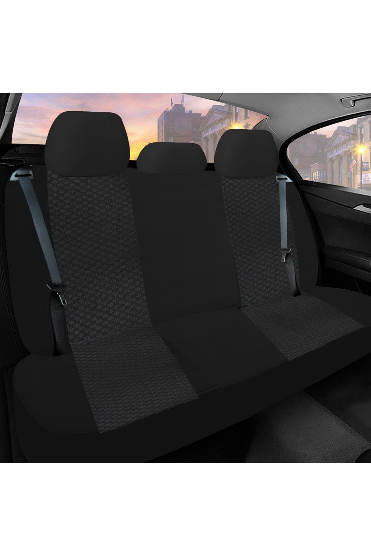 Nice Shop Dacia Duster 2018-Uyumlu Oto Koltuk Kilifi Eco Serisi - Siyah