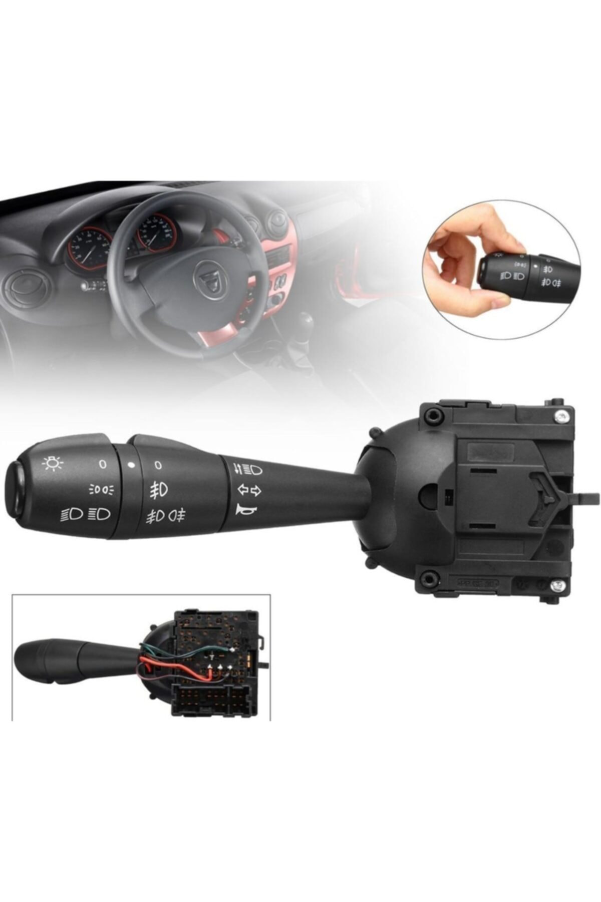 Mcar Dacia Duster Far Ve Sinyal Kolu 2013-2017 Ön Ve Arka Sis Fonksiyo