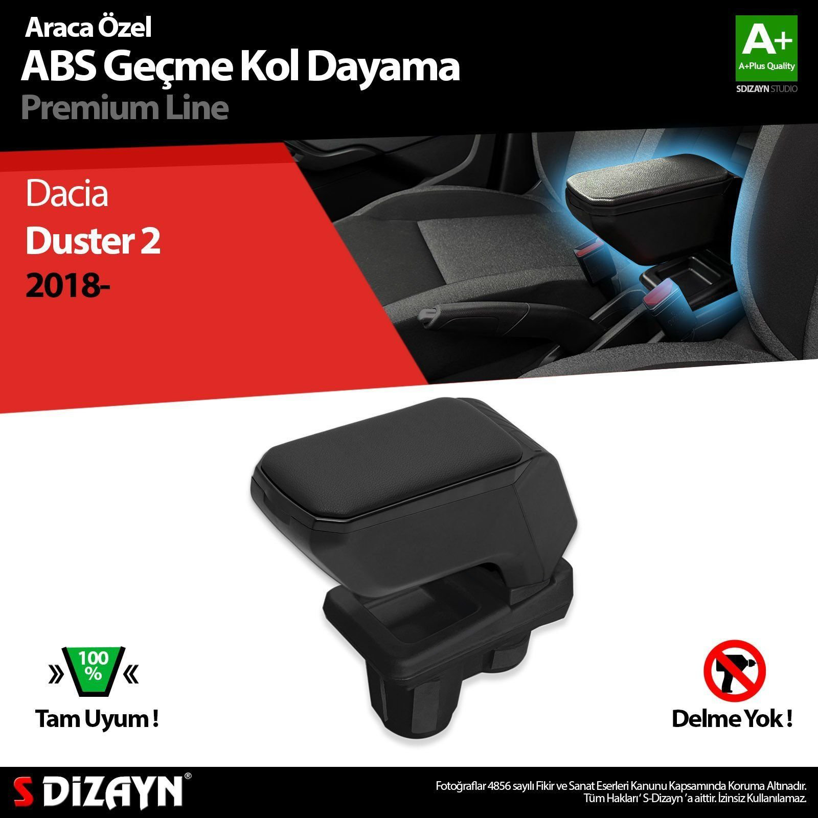 Drs Tuning Dacia Duster Uyumlu 2 Kol Dayama Kolçak Geçmeli Abs Siyah 2018 Üz Drs Tuning Dacia Duster Uyumlu 2 Kol Dayama Kolçak Geçmeli Abs Siyah 2018 Üz
