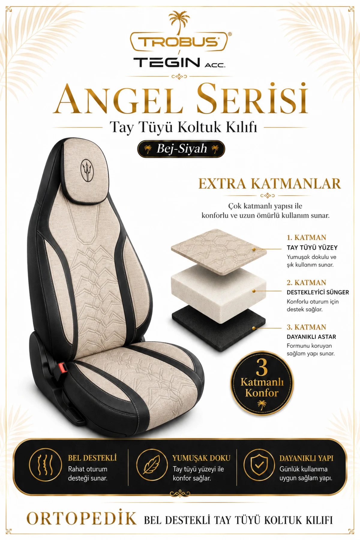 Dacia Jogger 2022 Sonrası Uyumlu Angel Serisi Tay Tüyü Koltuk Kılıfı Bej Siyah Fiyatı, Yorumları ve Özellikleri