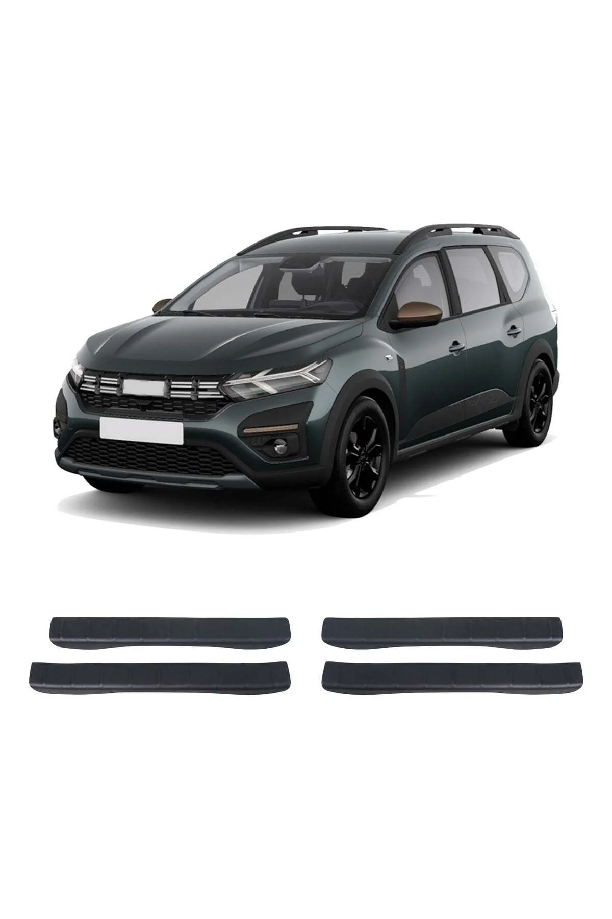 Dacia Jogger 2022 ve Sonrası Uyumlu Kapı Eşiği Koruma ABS 4 Parça Parlak Siyah - Görsel 3