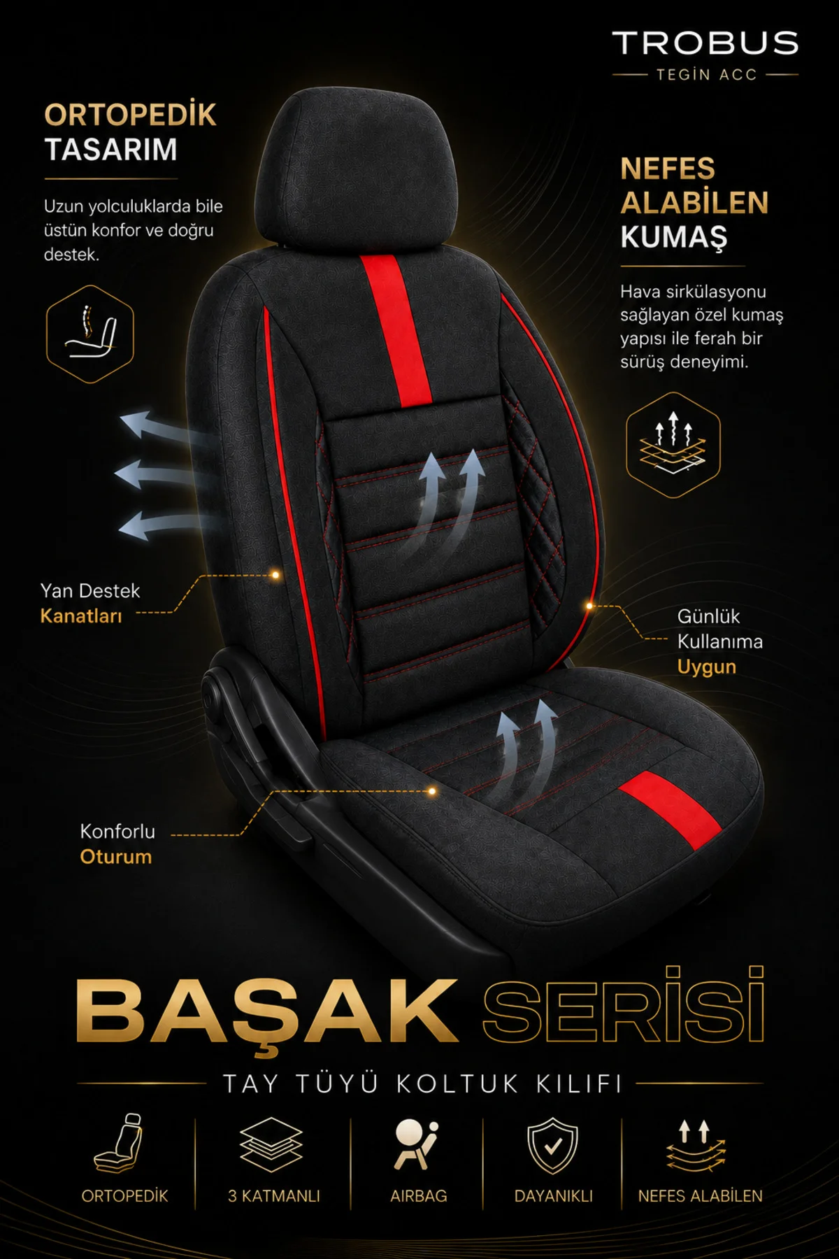 Dacia Lodgy 2007 2008 2009 2010 2011 2012 Siyah Kırmızı Başak Serisi Tay Tüyü 2+1 Ticari