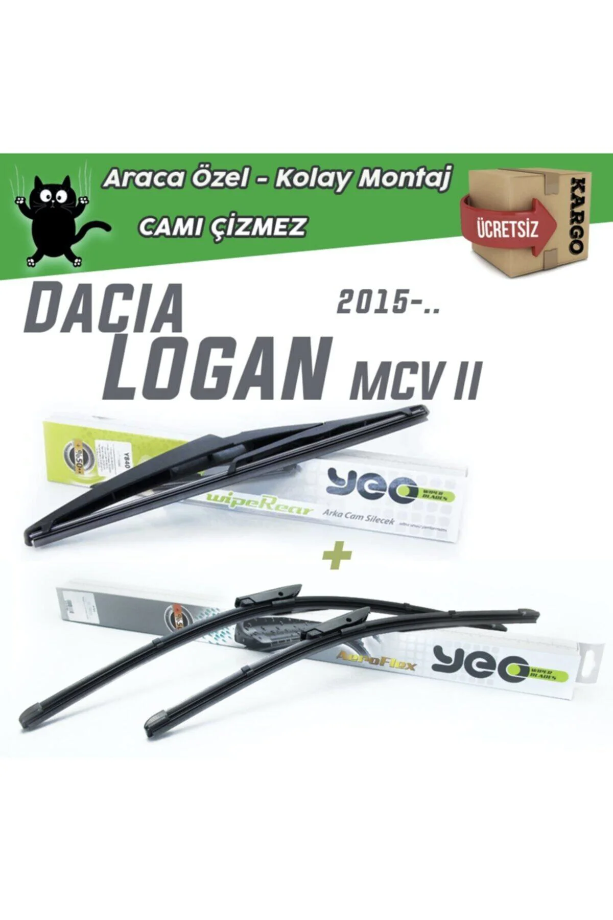 Dacia Logan 2 Mcv Ön & Arka Silecek Takımı 2015-... Fiyatı, Yorumları ve Özellikleri