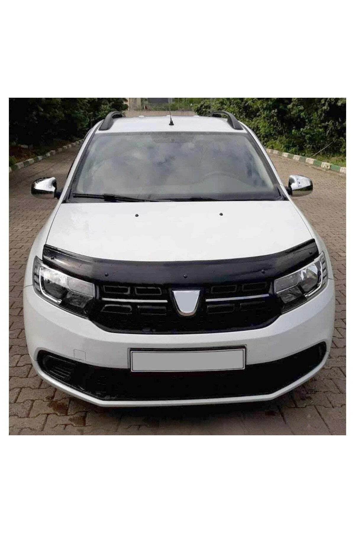Dacia Logan Mcv 2004-2012 Uyumlu Kaput Rüzgarlığı Ön Kaput Koruma ABS Parlak Siyah - Görsel 2