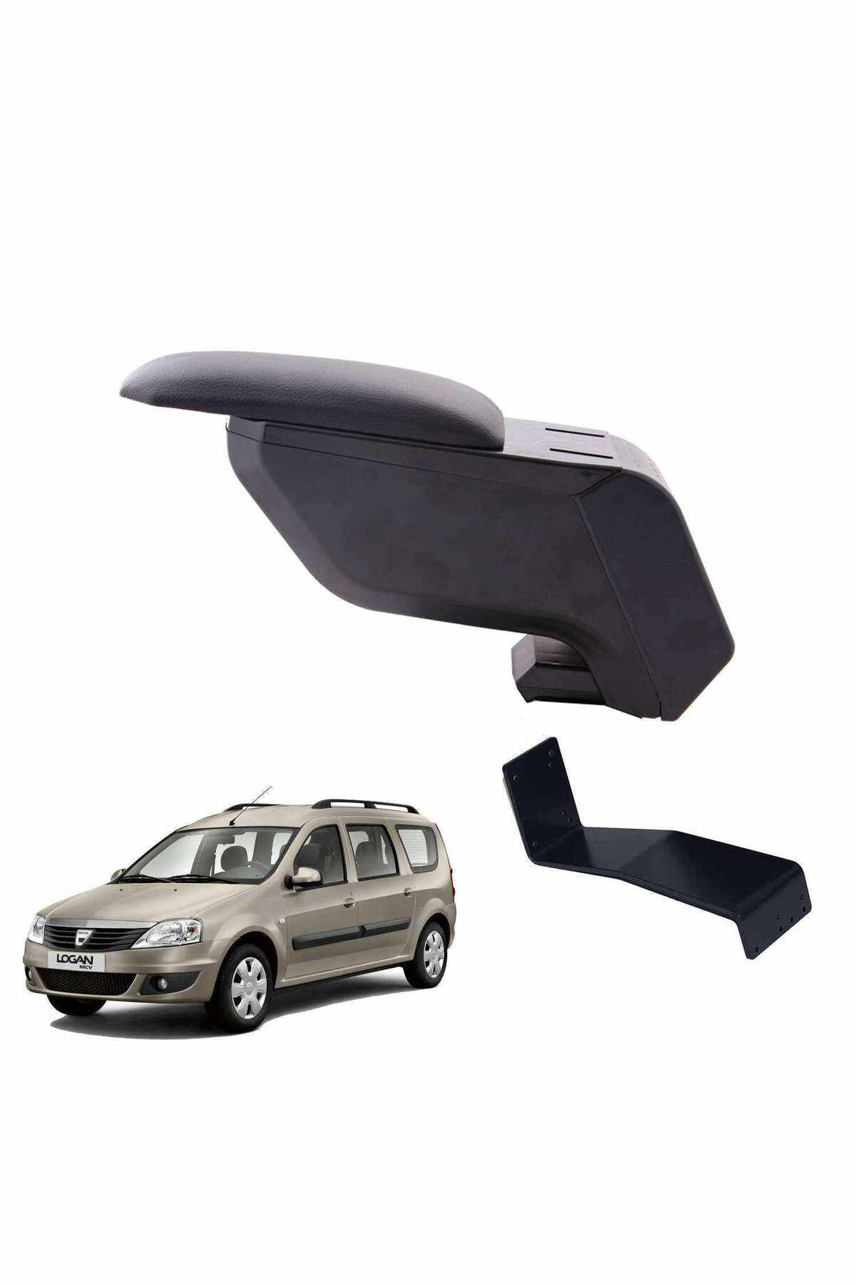 Dacia Logan MCV 2006 Delmesiz Çelik Ayaklı Siyah Kolçak Kol Dayam