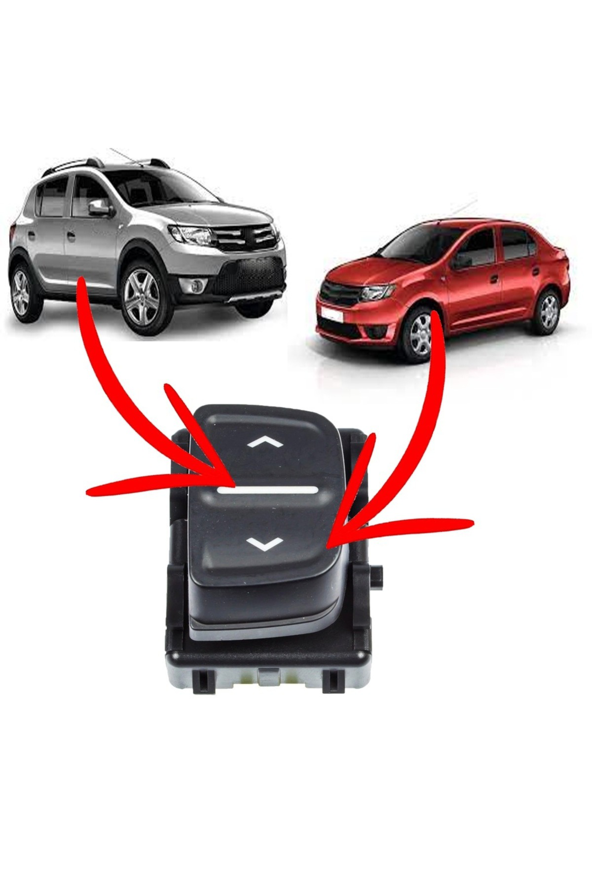 Crn Dacia Logan - Sandero Tekli Cam Dügmesi 2012--2018 366652135