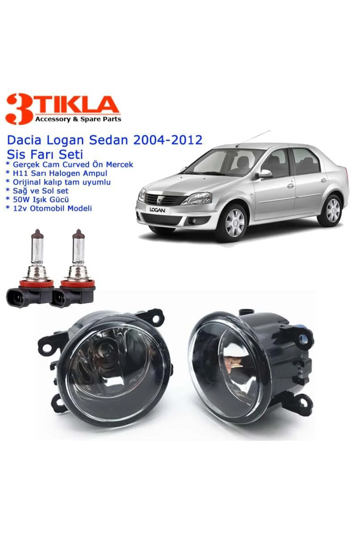 Dacia Logan Sedan 2006 Sis Farı Set Oem: 8200074008 Dacia Logan Sedan 2006 Sis Farı Set Oem: 8200074008