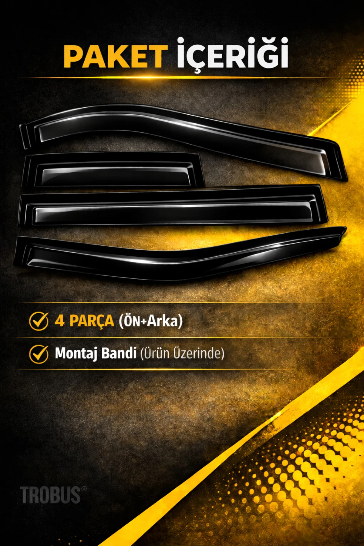 Dacia Sandero 2008-2012 HB Mügen Cam Rüzgarlığı 4'lü Takım