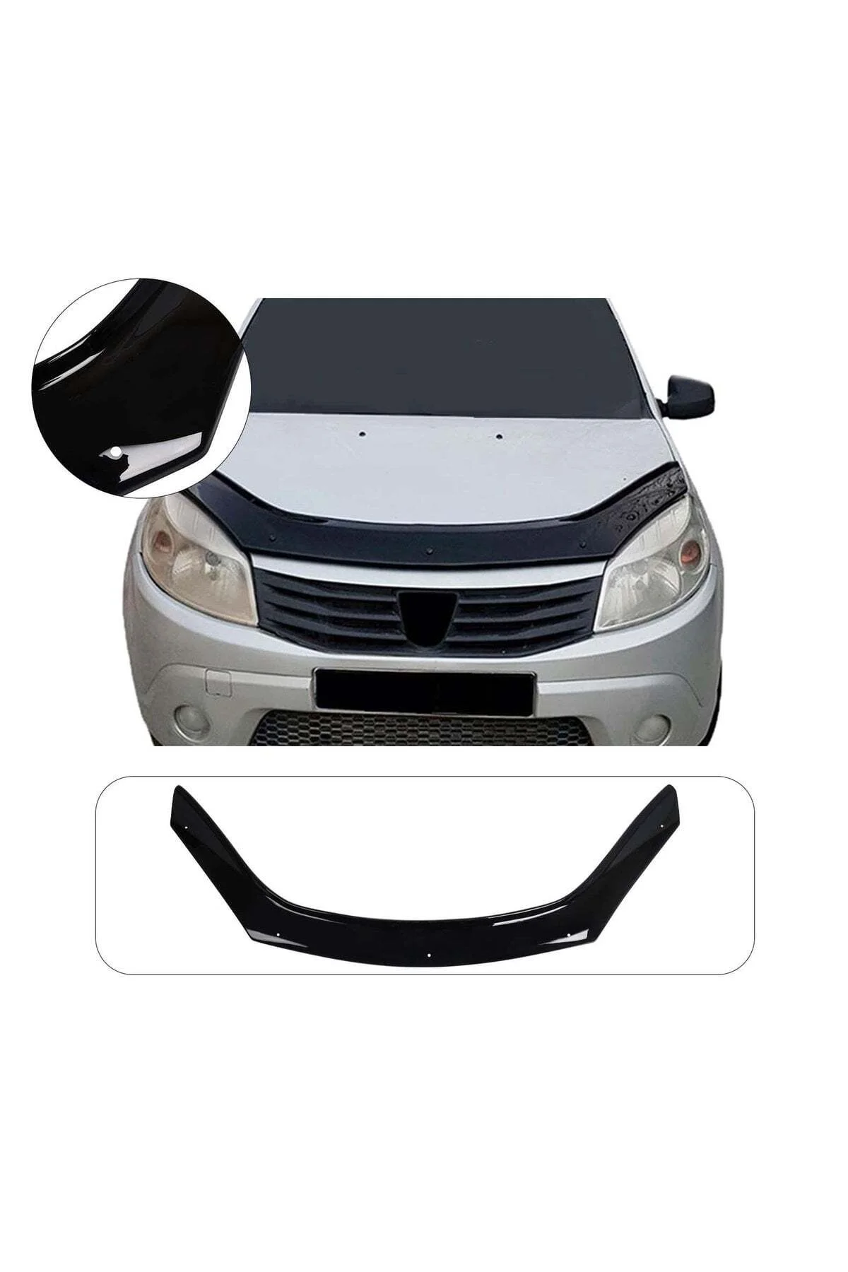 Dacia Sandero 2009-2012 Uyumlu Kaput Rüzgarlığı Ön Kaput Koruma ABS Parlak Siyah Dacia Sandero 2009-2012 Uyumlu Kaput Rüzgarlığı Ön Kaput Koruma ABS Parlak Siyah