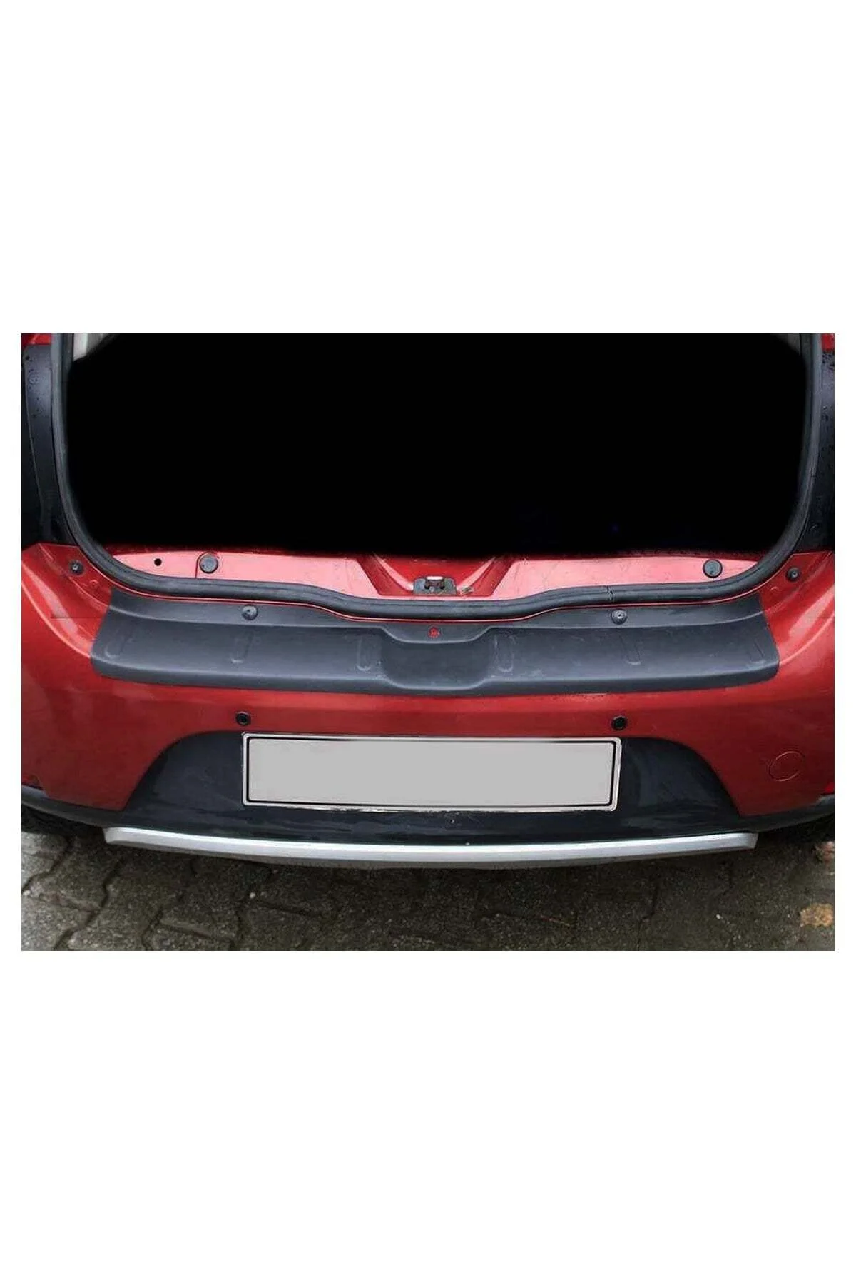 Dacia Sandero 2012-2020 Uyumlu Arka Tampon Eşiği Koruma ABS Parlak Siyah Dacia Sandero 2012-2020 Uyumlu Arka Tampon Eşiği Koruma ABS Parlak Siyah - Görsel 2