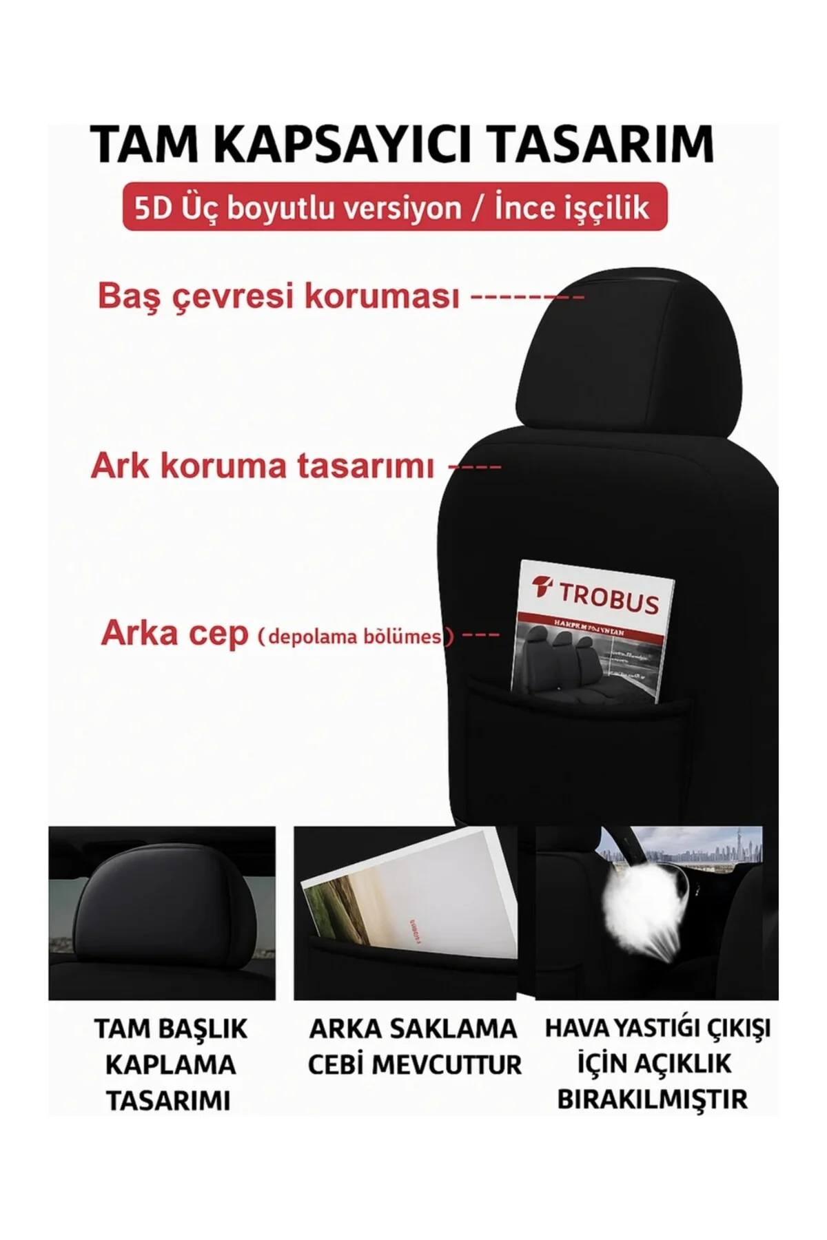 Dacia Sandero Ambiance 2008-2012 Bütün Arka Sırt Oturak Uyumlu Vira GrindElegance Gri Koltuk Kılıfı