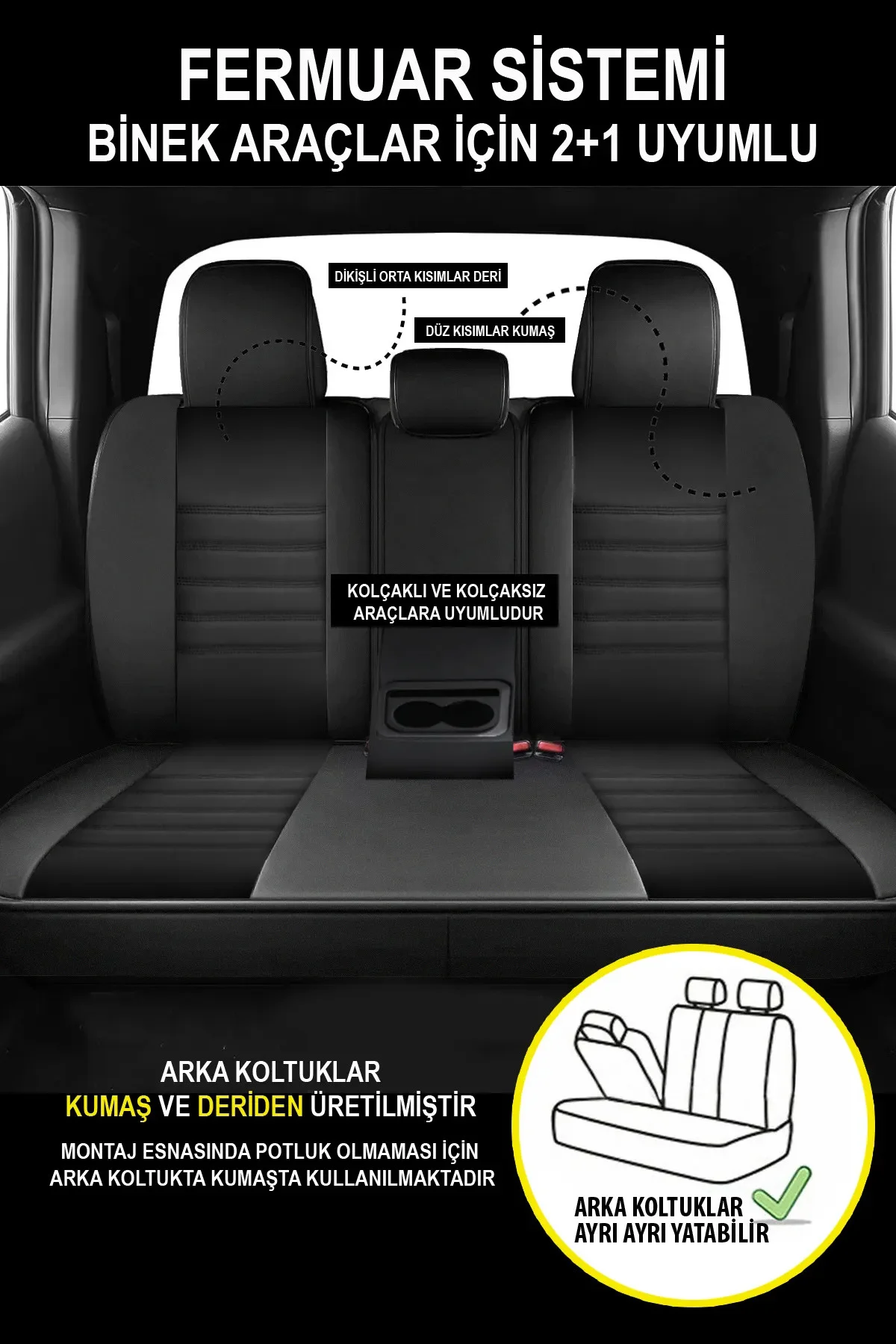 Dacia Sandero Hachback 2013-2017  Aracınıza Uyumlu Siyah Sarp Serisi Bel Destekli Kılıf Fiyatı, Yorumları ve Özellikleri