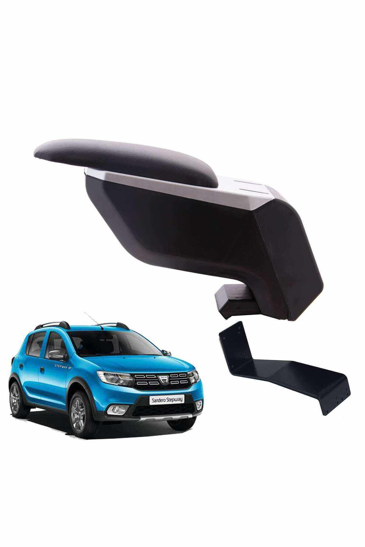 Dacia Sandero Stepway 2017 Delmesiz Çelik Ayaklı Siyah Kolçak Kol Dacia Sandero Stepway 2017 Delmesiz Çelik Ayaklı Siyah Kolçak Kol