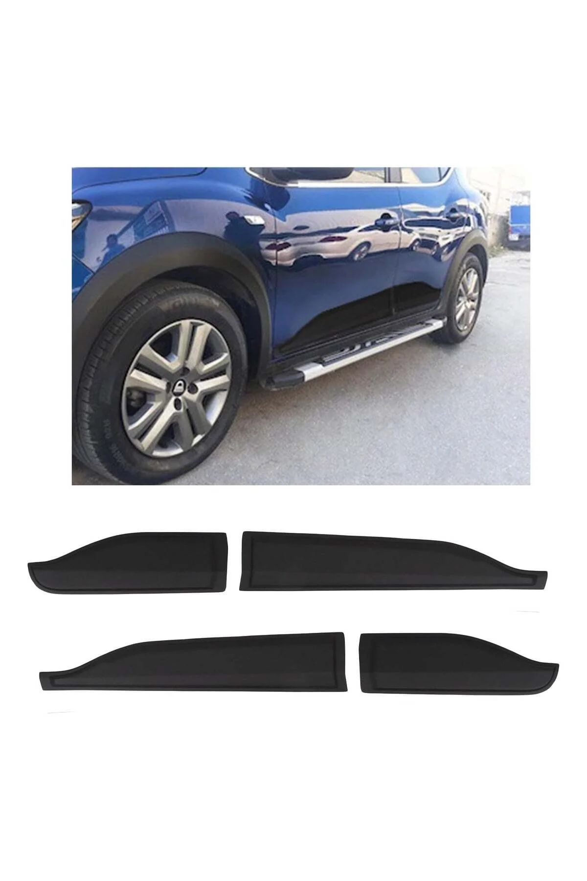 Dacia Sandero Stepway 2021 ve Sonrası Uyumlu Kapı Dodik Seti 4 Parça ABS Mat Siyah Dacia Sandero Stepway 2021 ve Sonrası Uyumlu Kapı Dodik Seti 4 Parça ABS Mat Siyah - Görsel 2