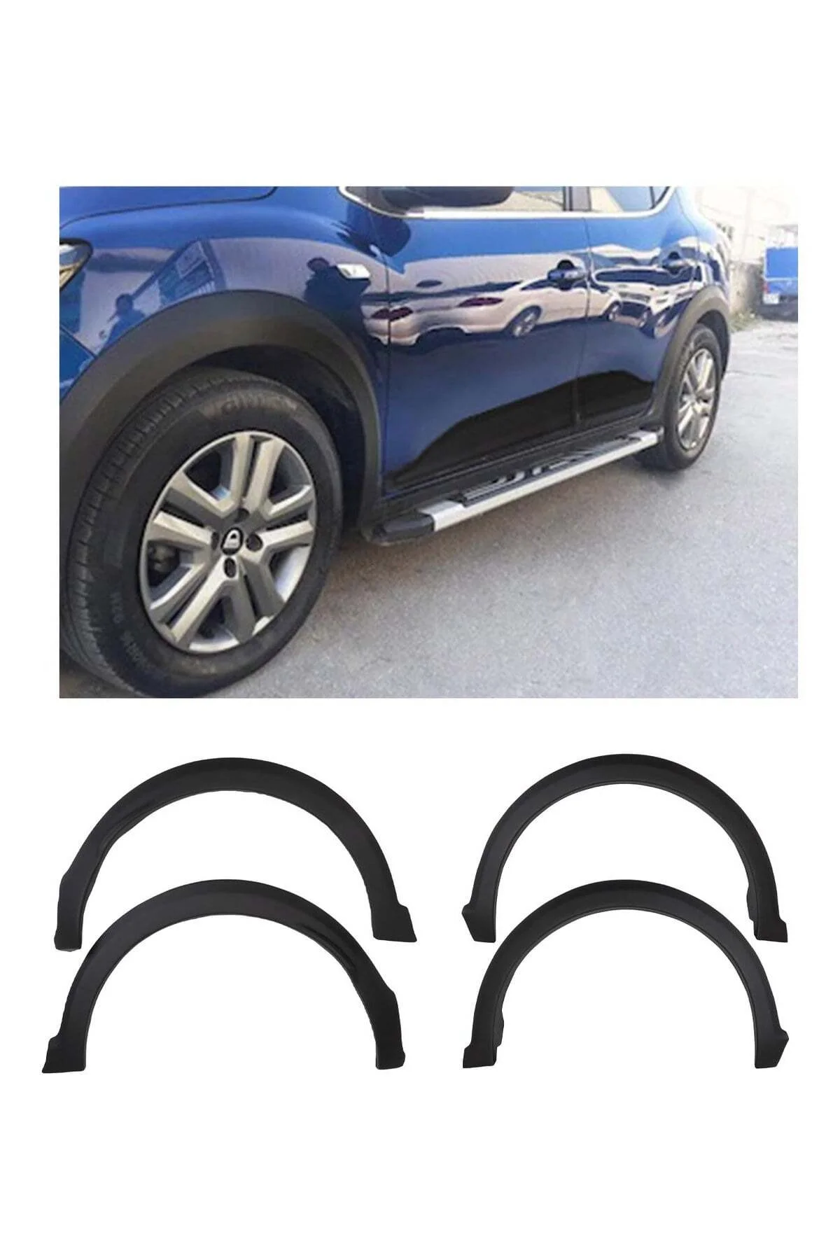 Dacia Sandero Stepway 2021 ve Sonrası Uyumlu Çamurluk Dodik Seti 4 Parça ABS Mat Siyah - Görsel 2