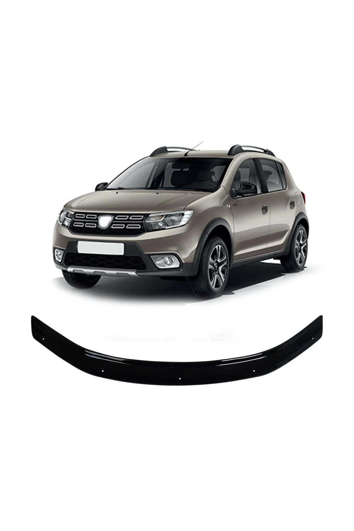 Dacia Sandero Stepway 2013-2019 Uyumlu Kaput Rüzgarlığı Ön Kaput Koruma ABS Parlak Siyah Dacia Sandero Stepway 2013-2019 Uyumlu Kaput Rüzgarlığı Ön Kaput Koruma ABS Parlak Siyah