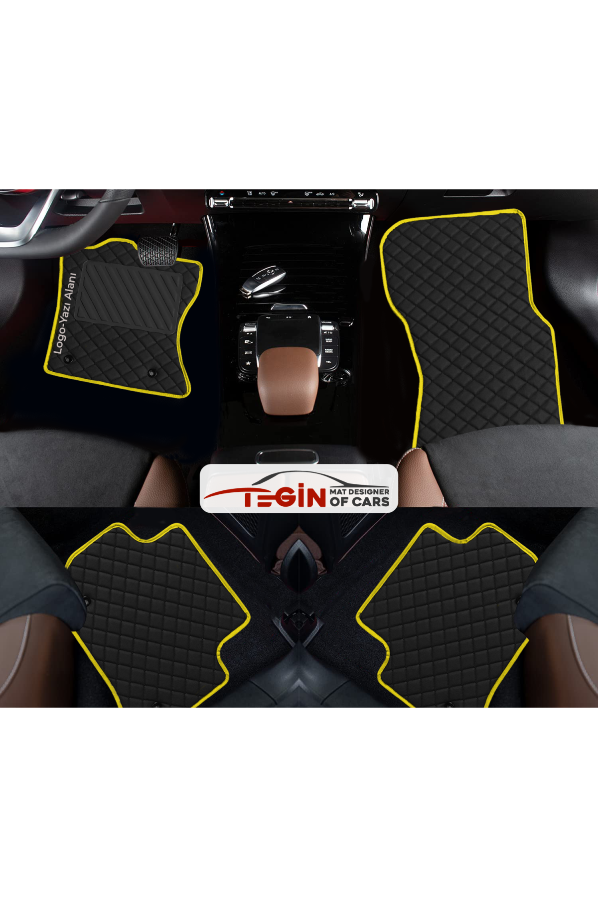 Dacia Solenza 2003-2005 Prime Siyah Deri Sarı Kenar Paspas
