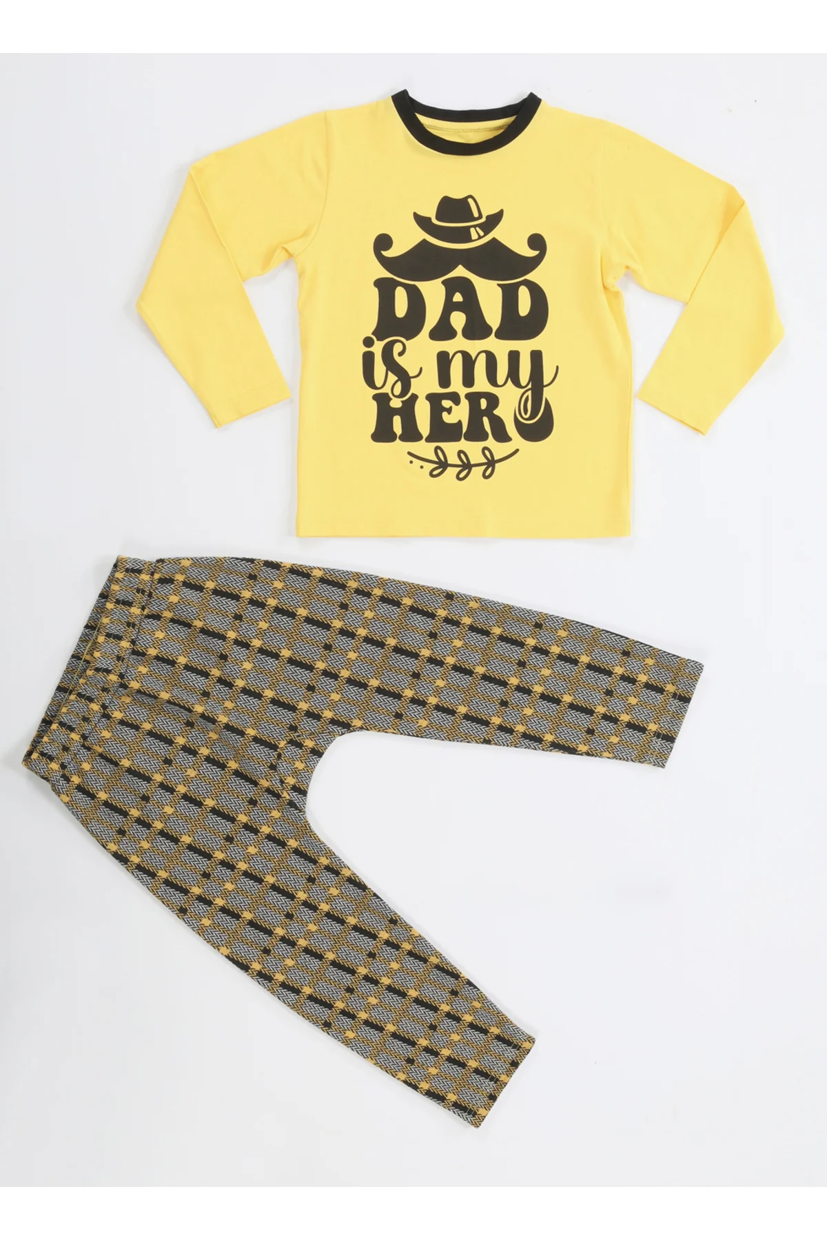 Dad my Hero Erkek Çocuk Pantolon + Uzun Kollu Tshirt 2'li Set