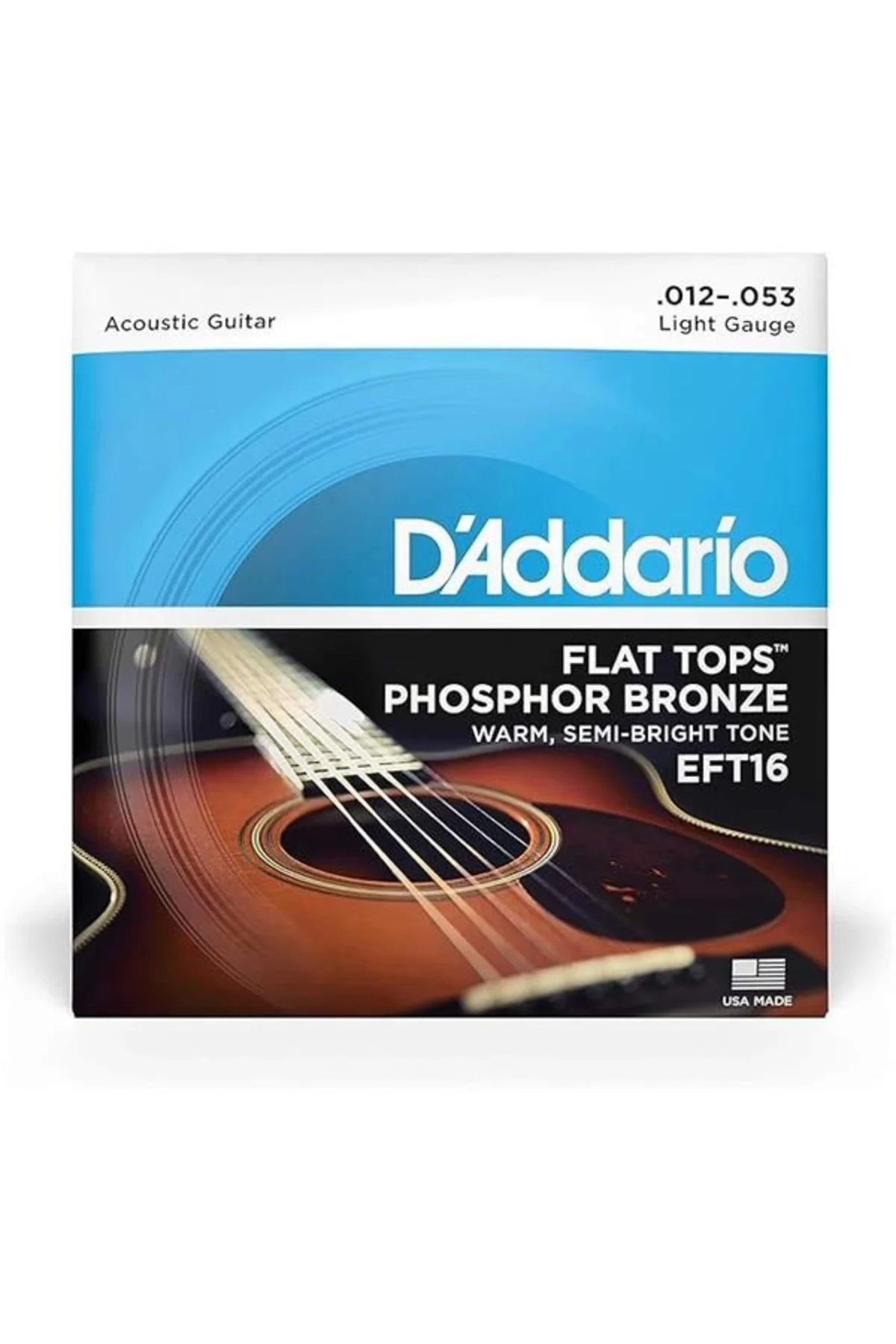 D'Addario Eft16 Akustik Gitar Tel Seti, Flat Tops, Phosphor Bronz