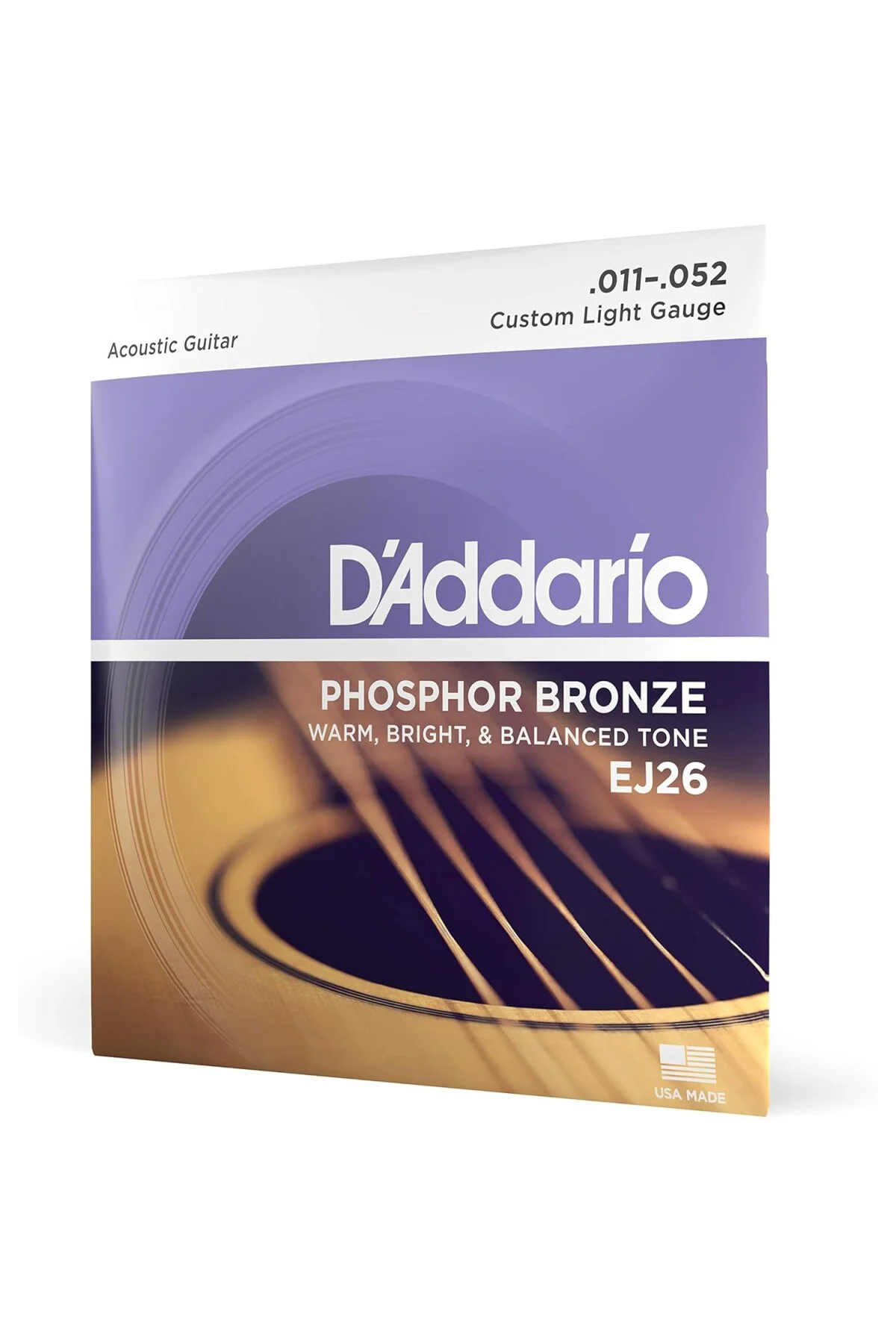 Daddario Ej26 Akustik Gitar Tel Seti, Phosphor-Bronze, Custom Li