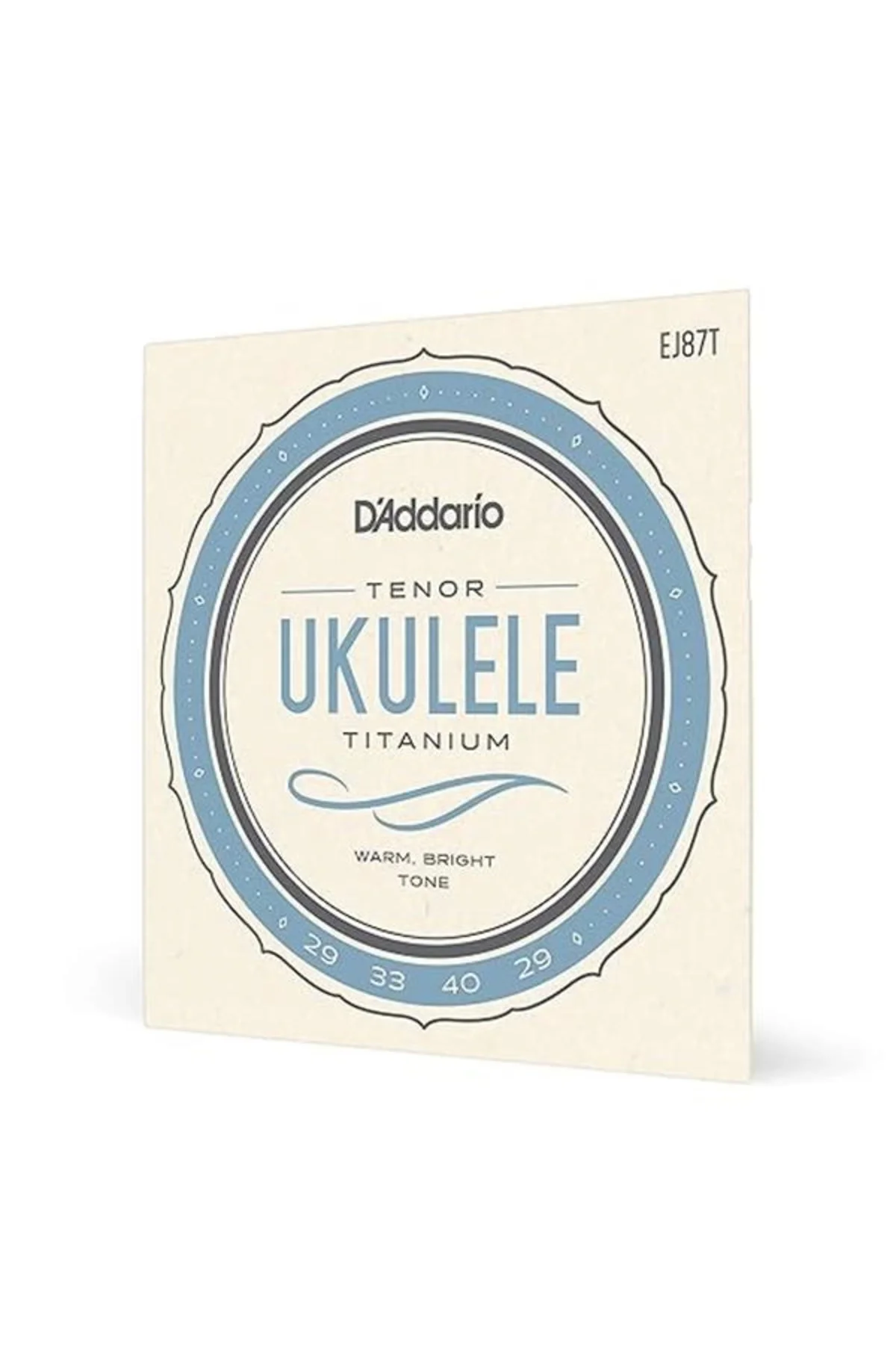 D'Addario Ej87T Ukulele Tel Seti, Tenor, Titanium, Warm Bright